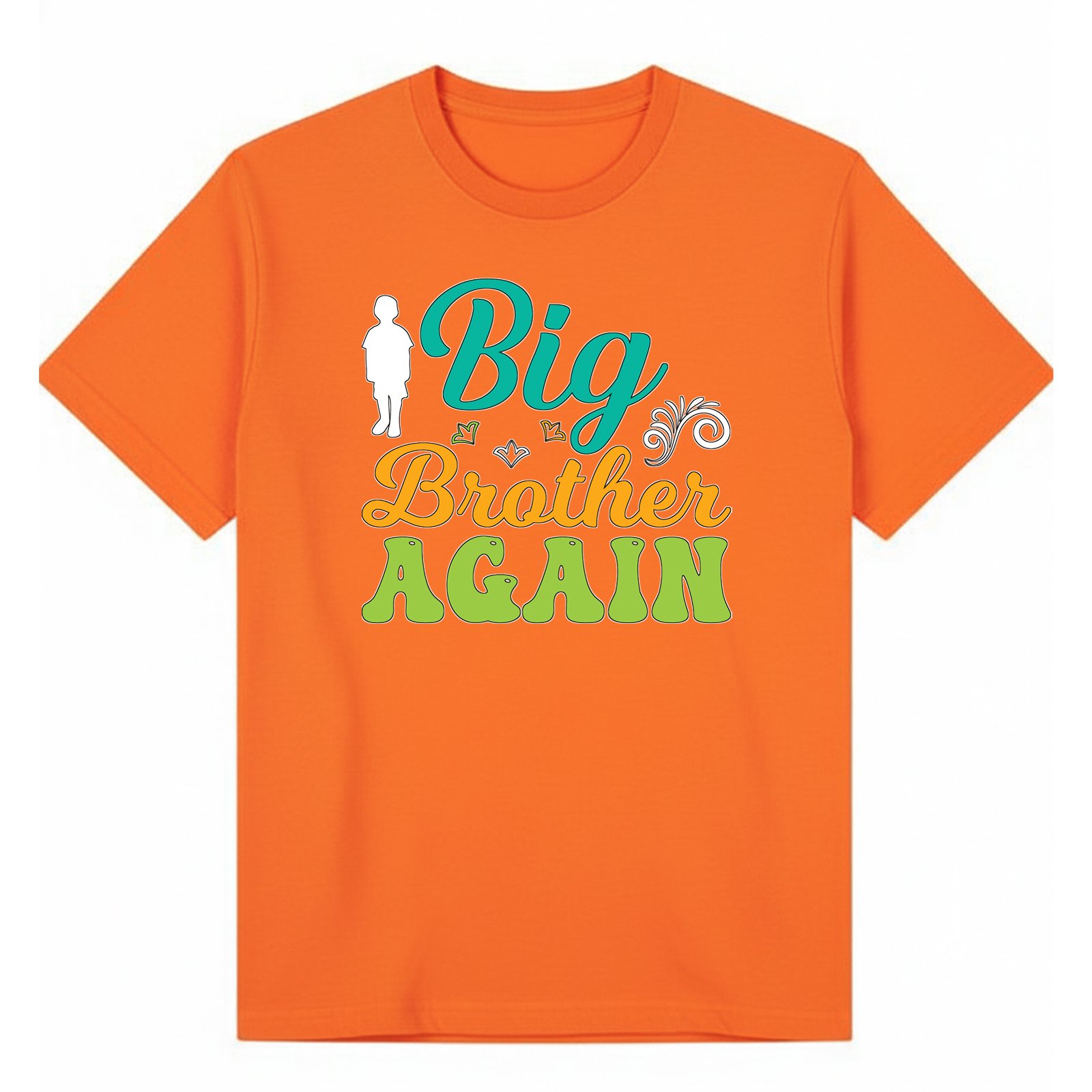 BGBRO01 artwork on orange T-shirt