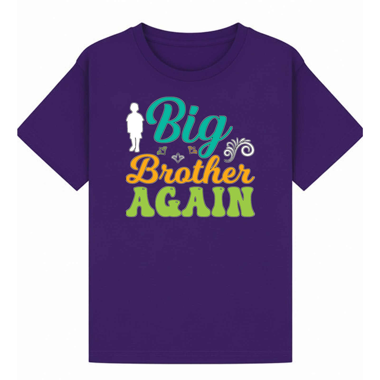BGBRO01 artwork on purple T-shirt