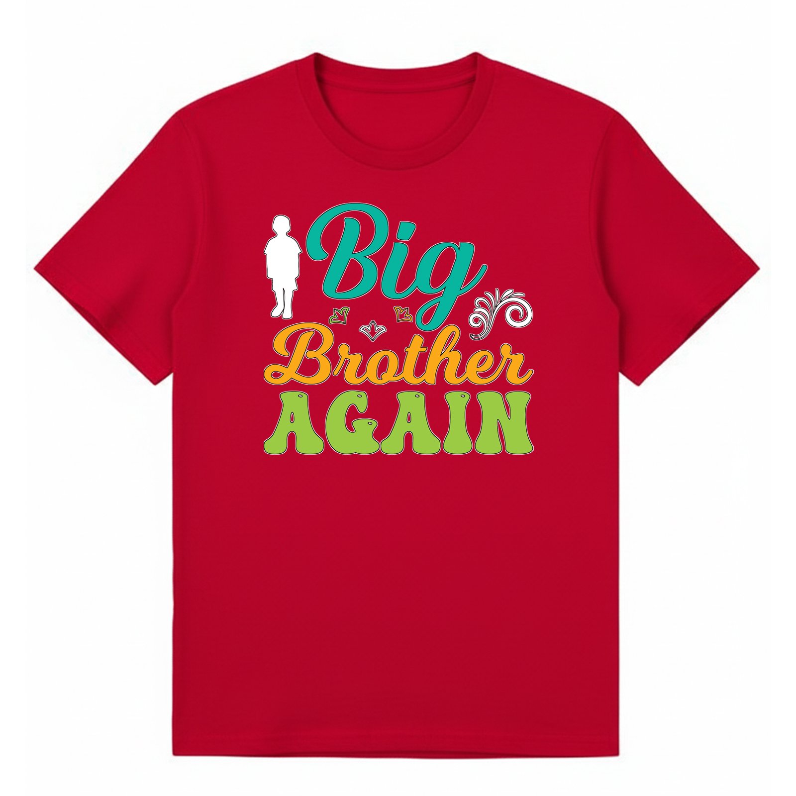 BGBRO01 artwork on red T-shirt