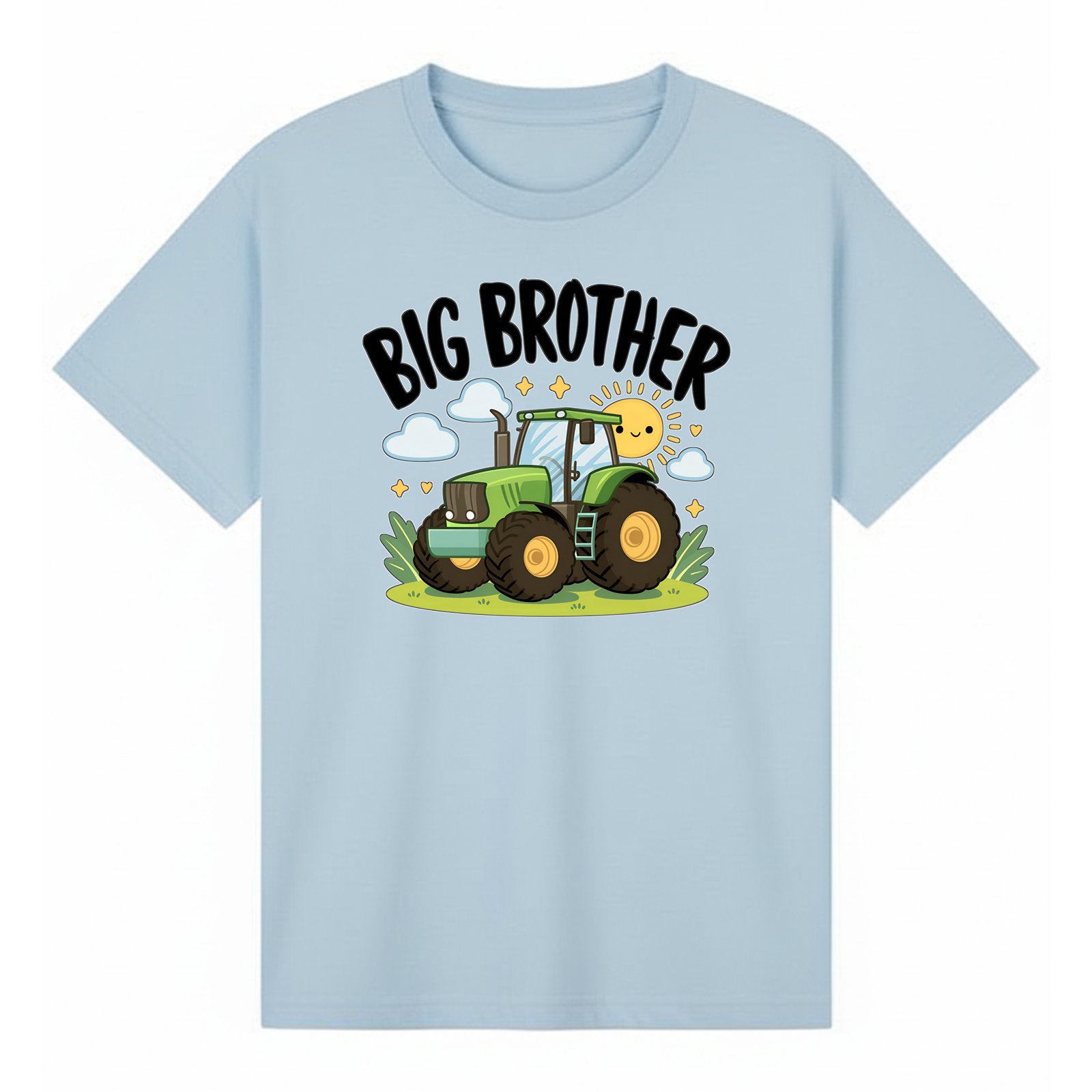 BGBRO03 artwork on light blue T-shirt