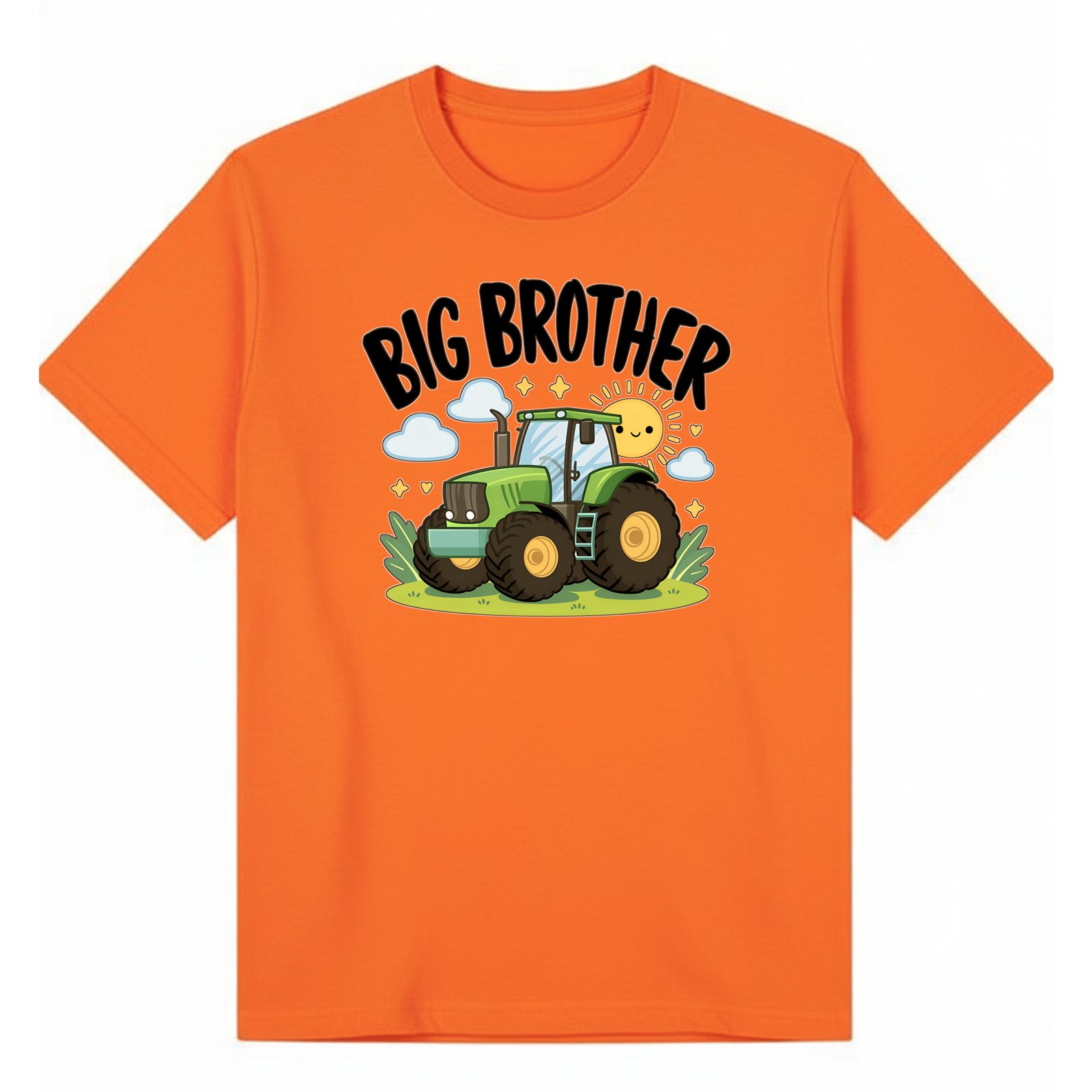 BGBRO03 artwork on orange T-shirt