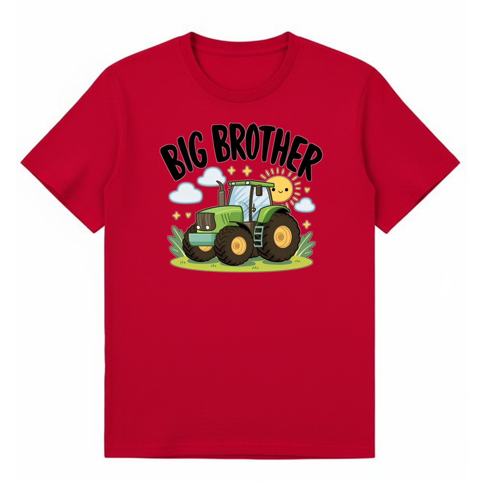 BGBRO03 artwork on red T-shirt