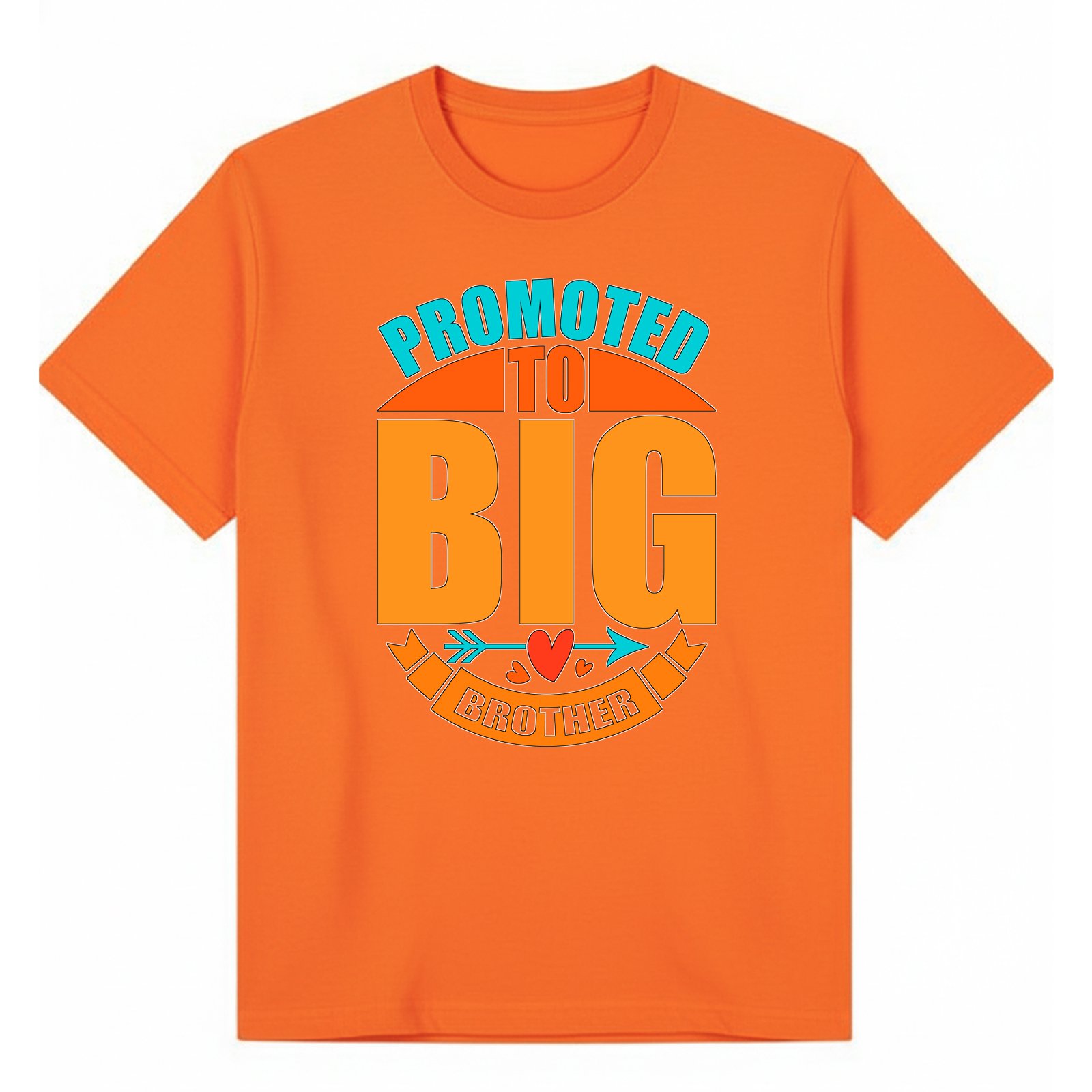 BGBRO04 artwork on orange T-shirt
