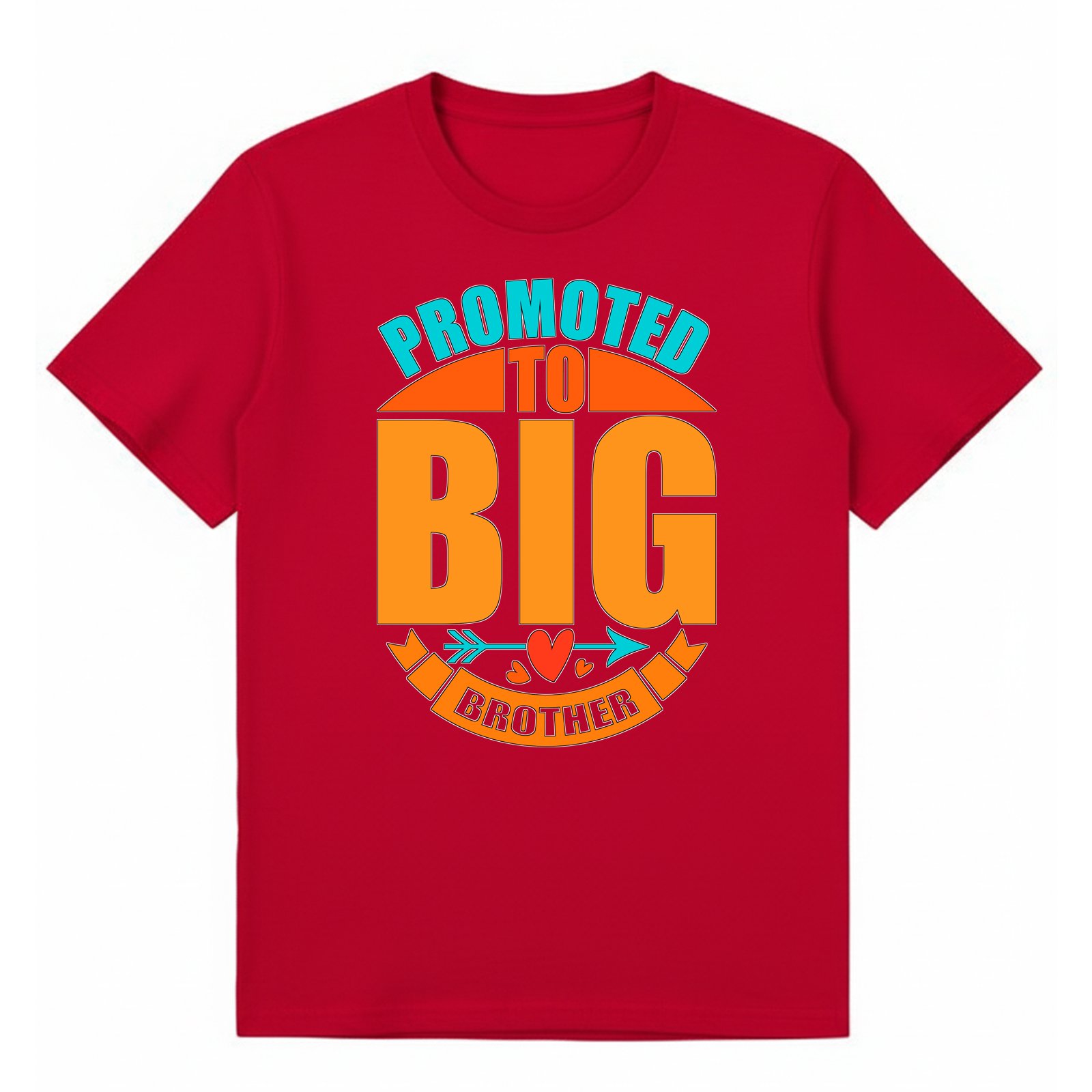 BGBRO04 artwork on red T-shirt