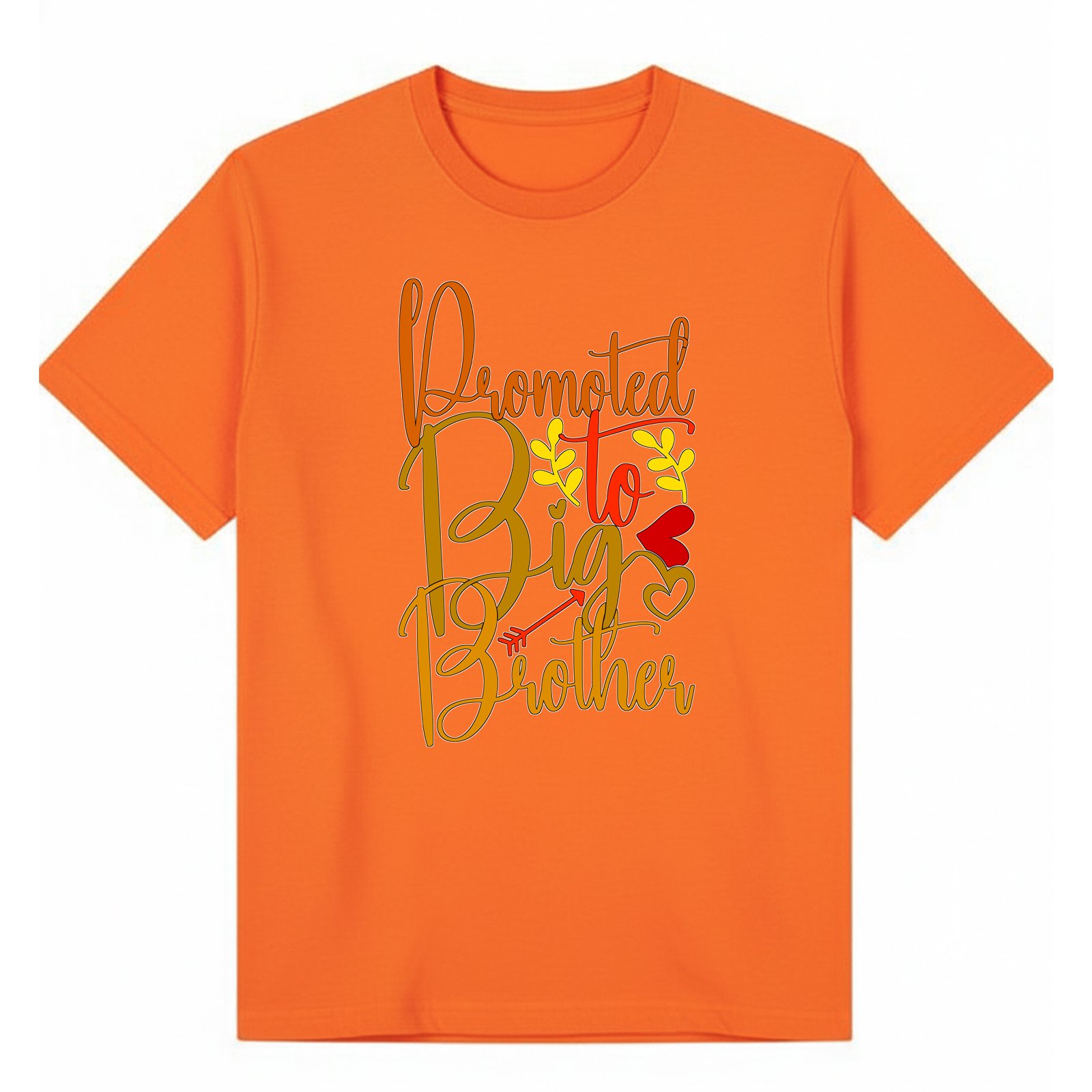 BGBRO05 artwork on orange T-shirt