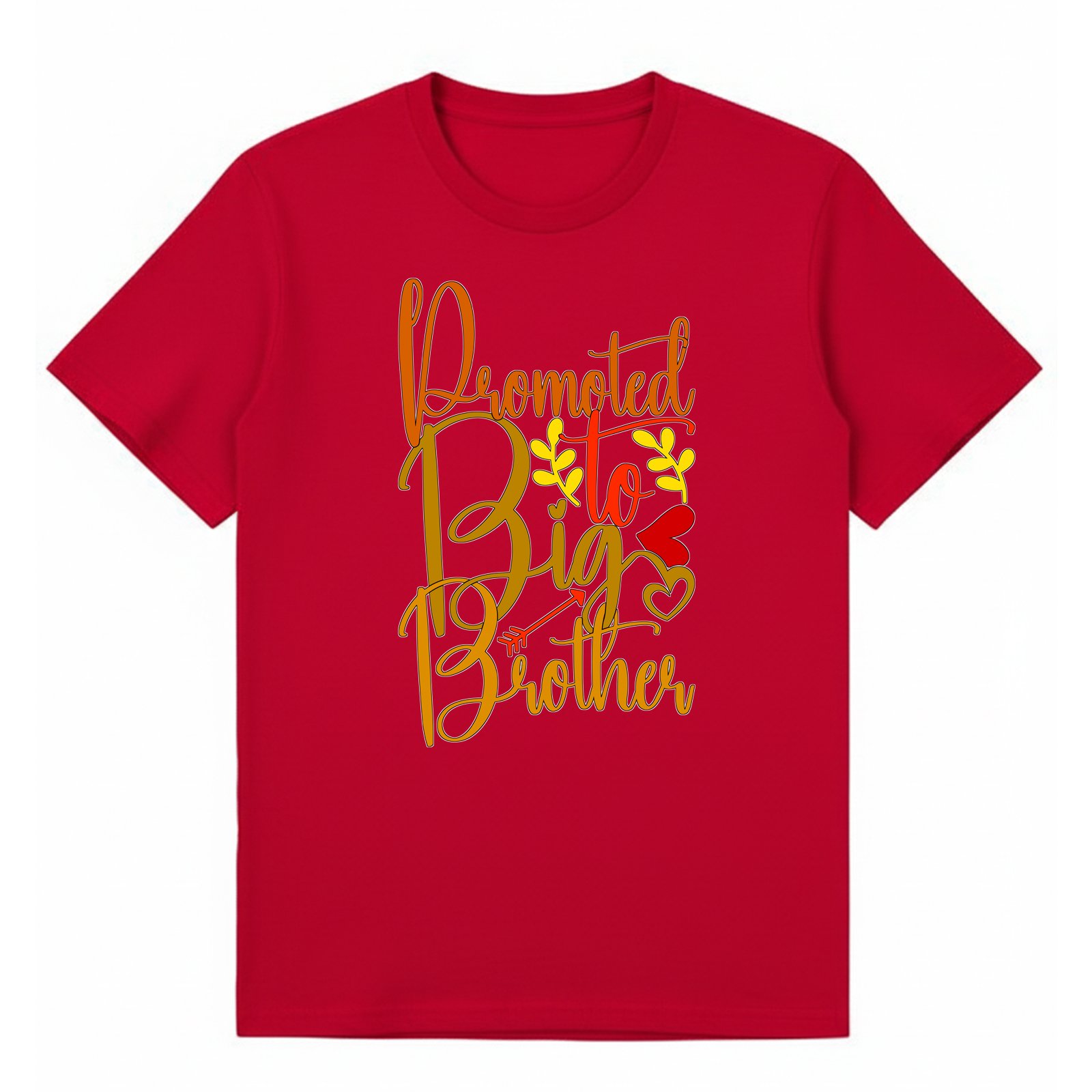 BGBRO05 artwork on red T-shirt
