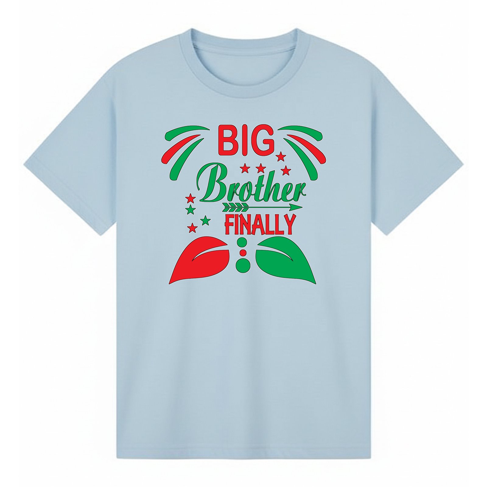 BGBRO10 artwork on light blue T-shirt