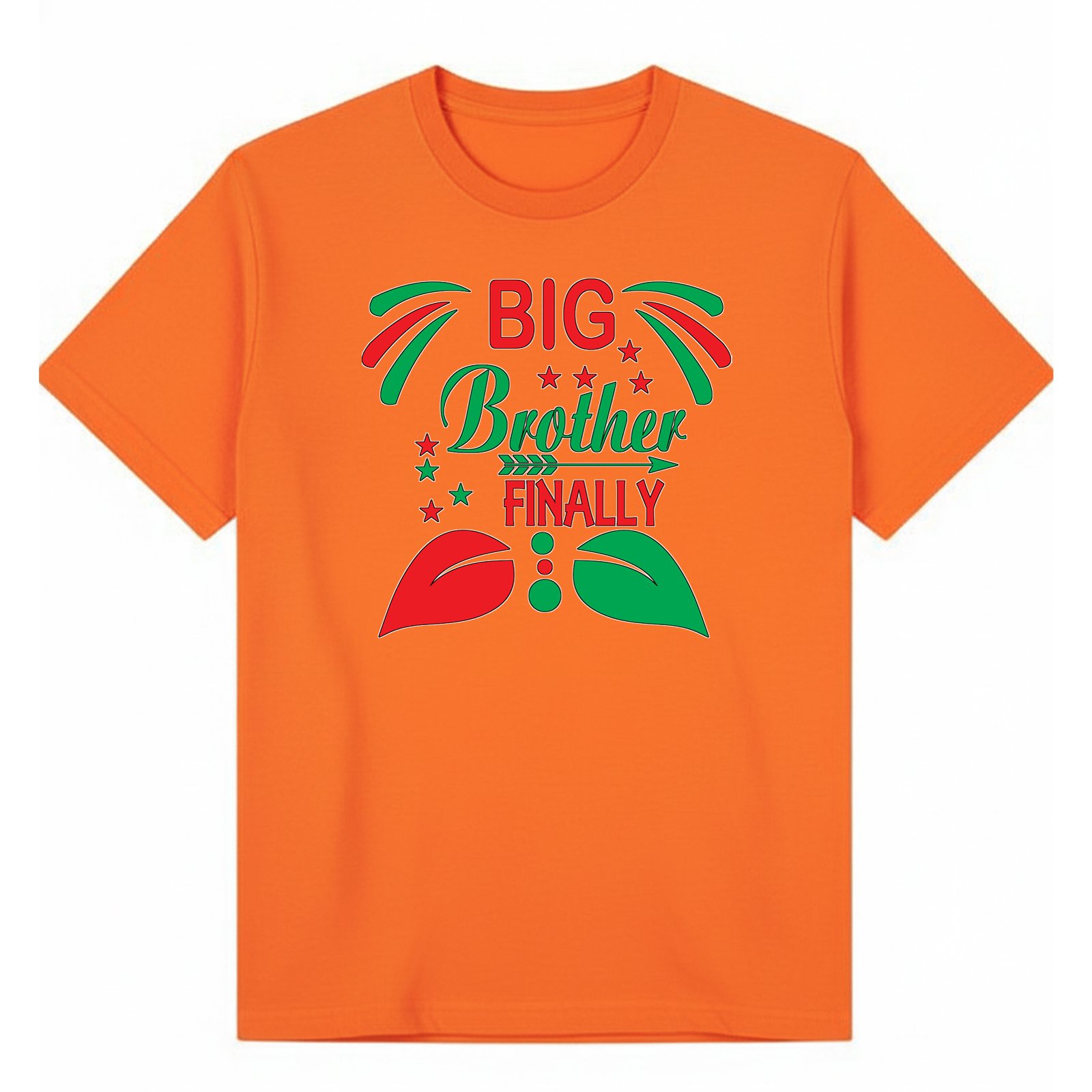 BGBRO10 artwork on orange T-shirt