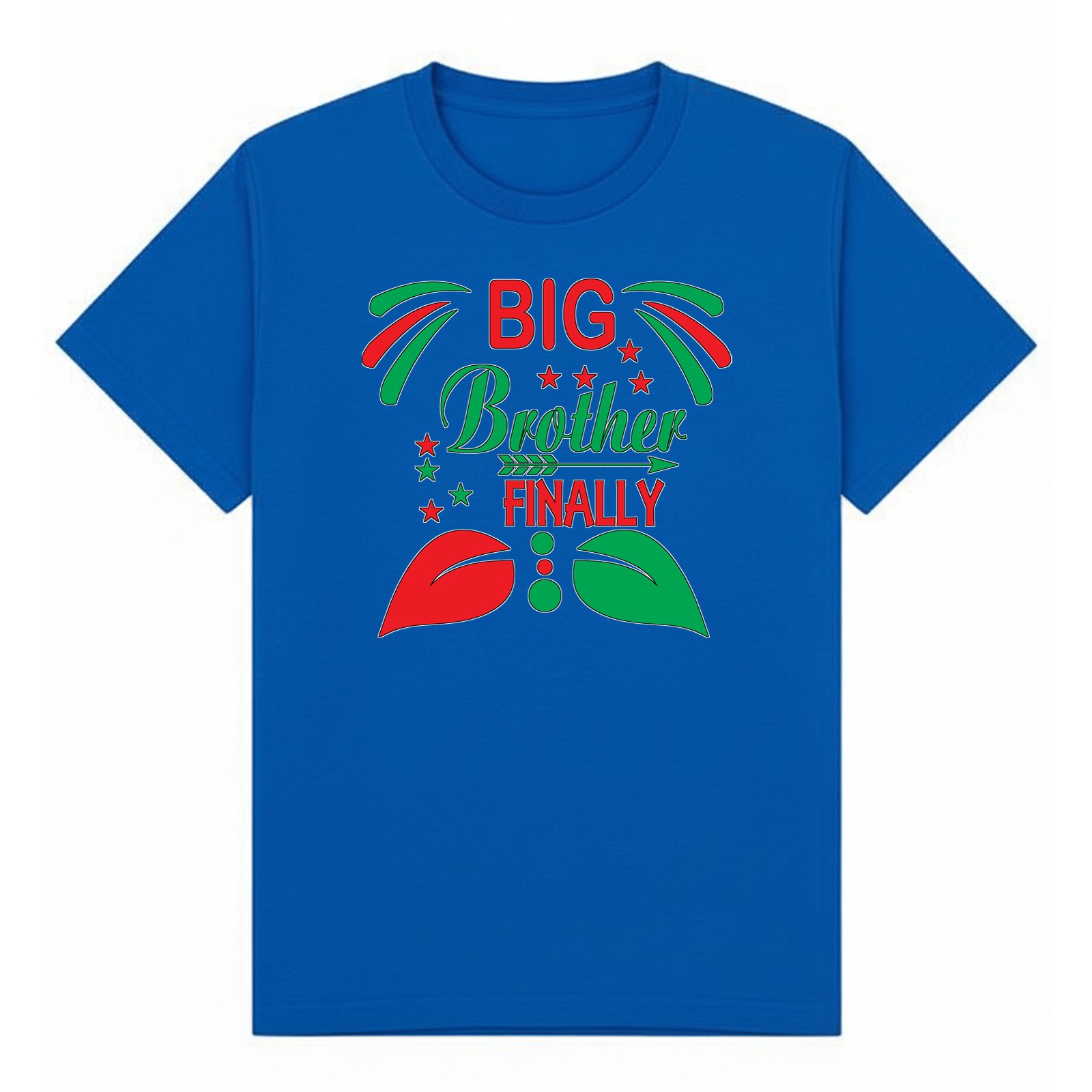 BGBRO10 artwork on royal T-shirt