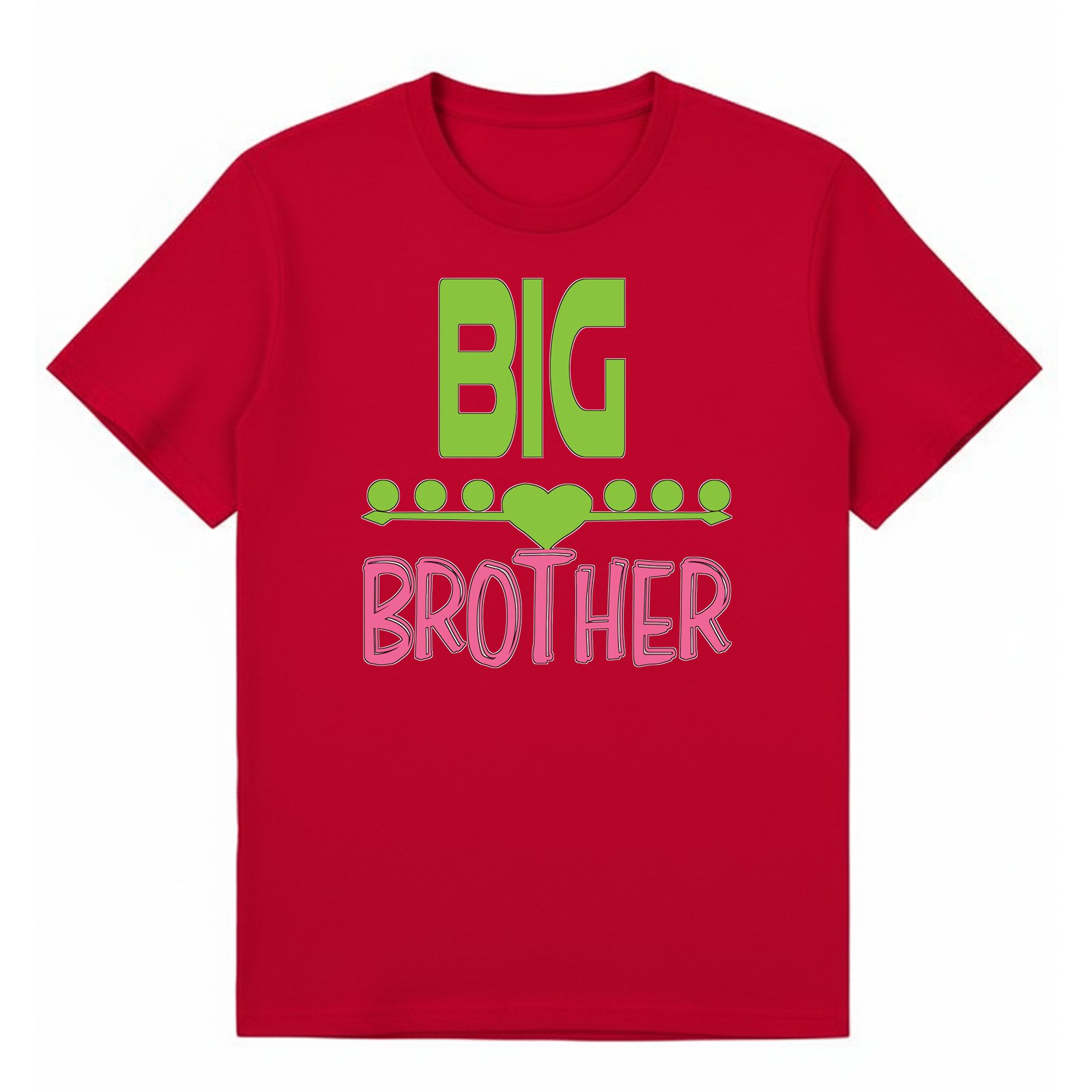 BGBRO11 artwork on red T-shirt