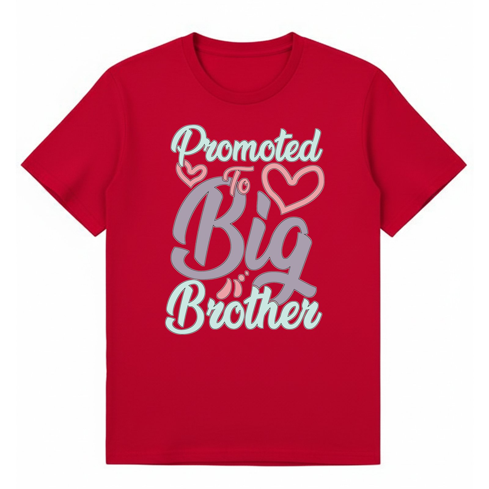 BGBRO12 artwork on red T-shirt