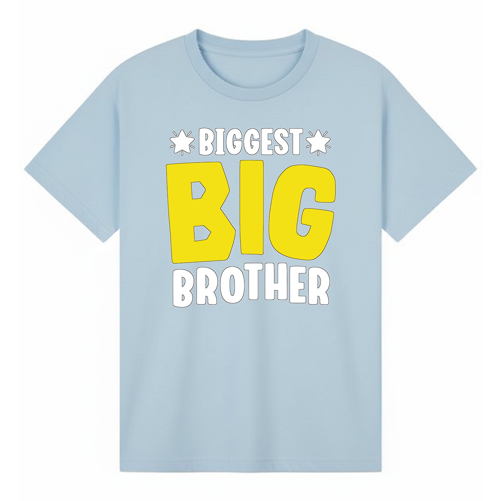 BGBRO13 artwork on light blue T-shirt