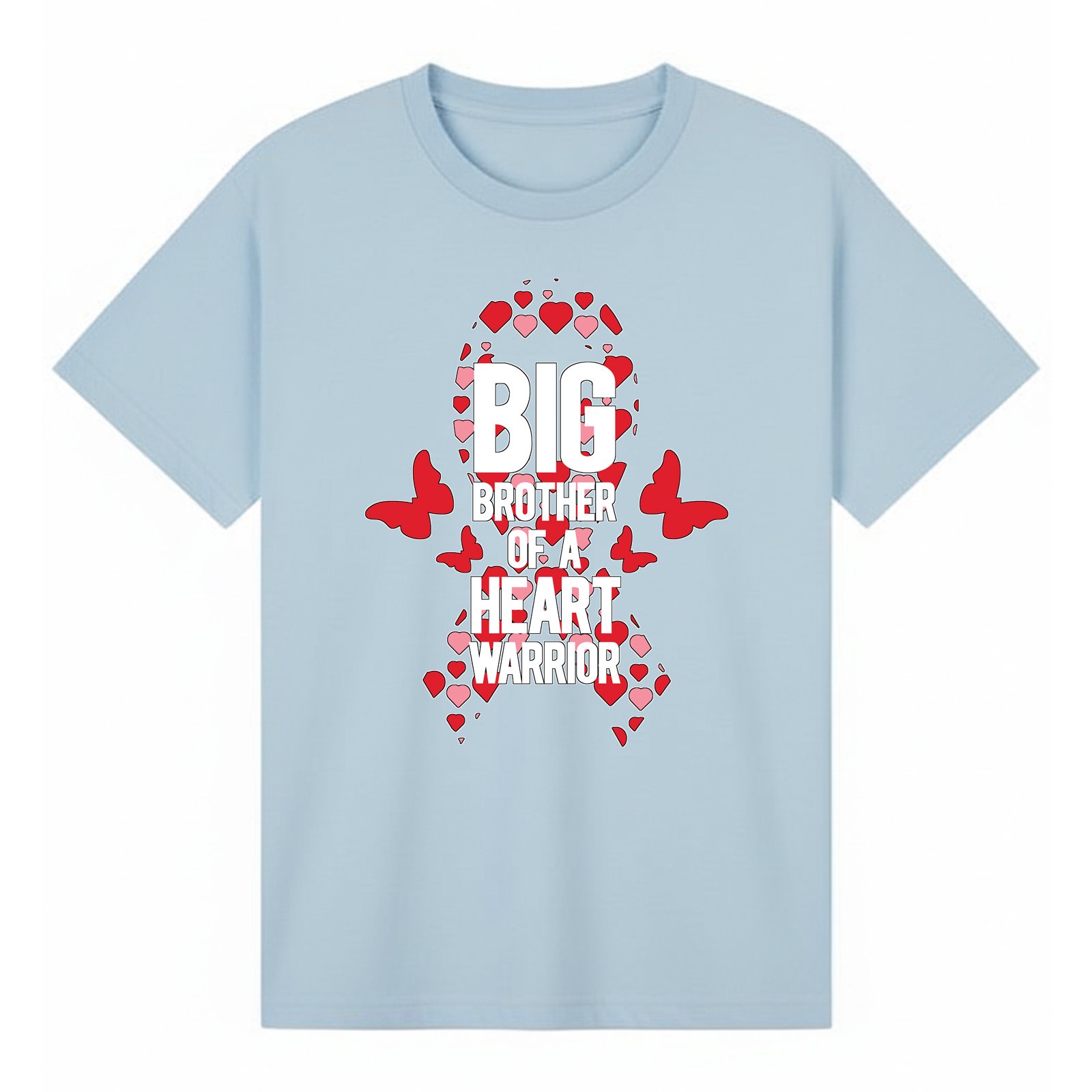 BGBRO16 artwork on light blue T-shirt