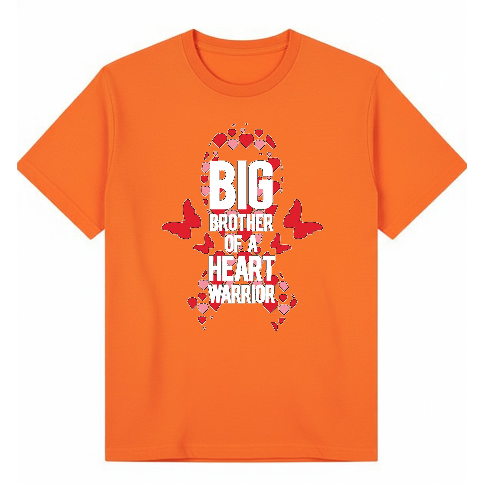 BGBRO16 artwork on orange T-shirt