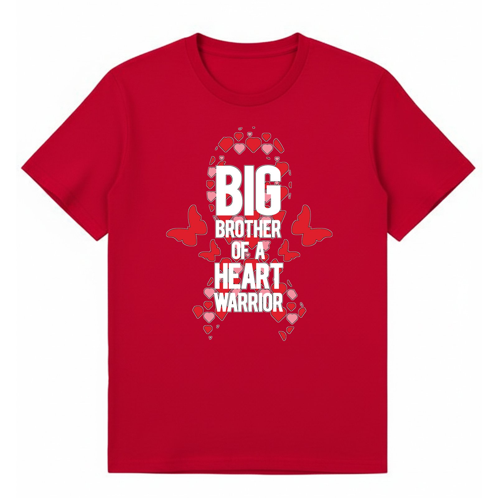 BGBRO16 artwork on red T-shirt