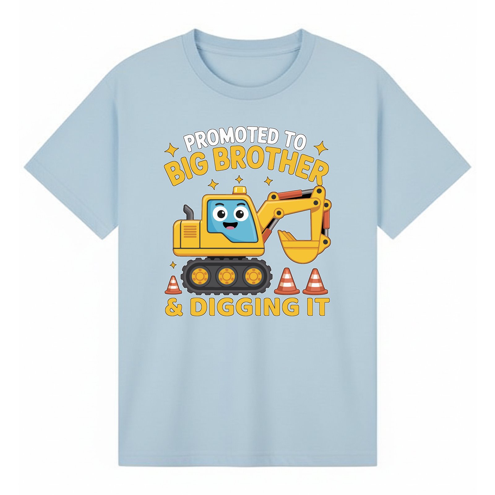 BGBRO17 artwork on light blue T-shirt