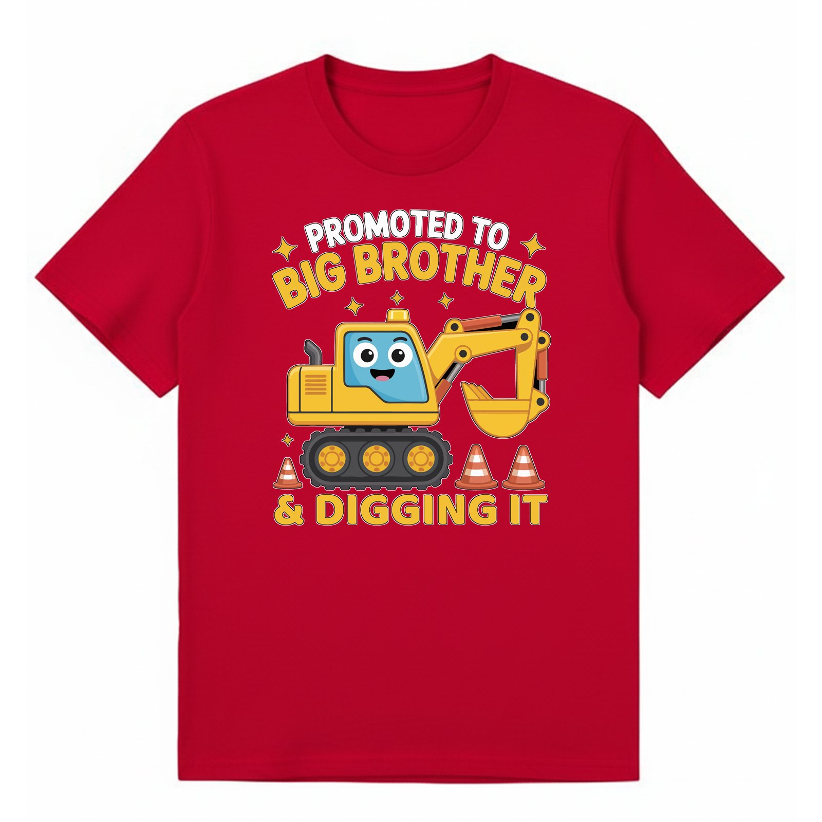 BGBRO17 artwork on red T-shirt