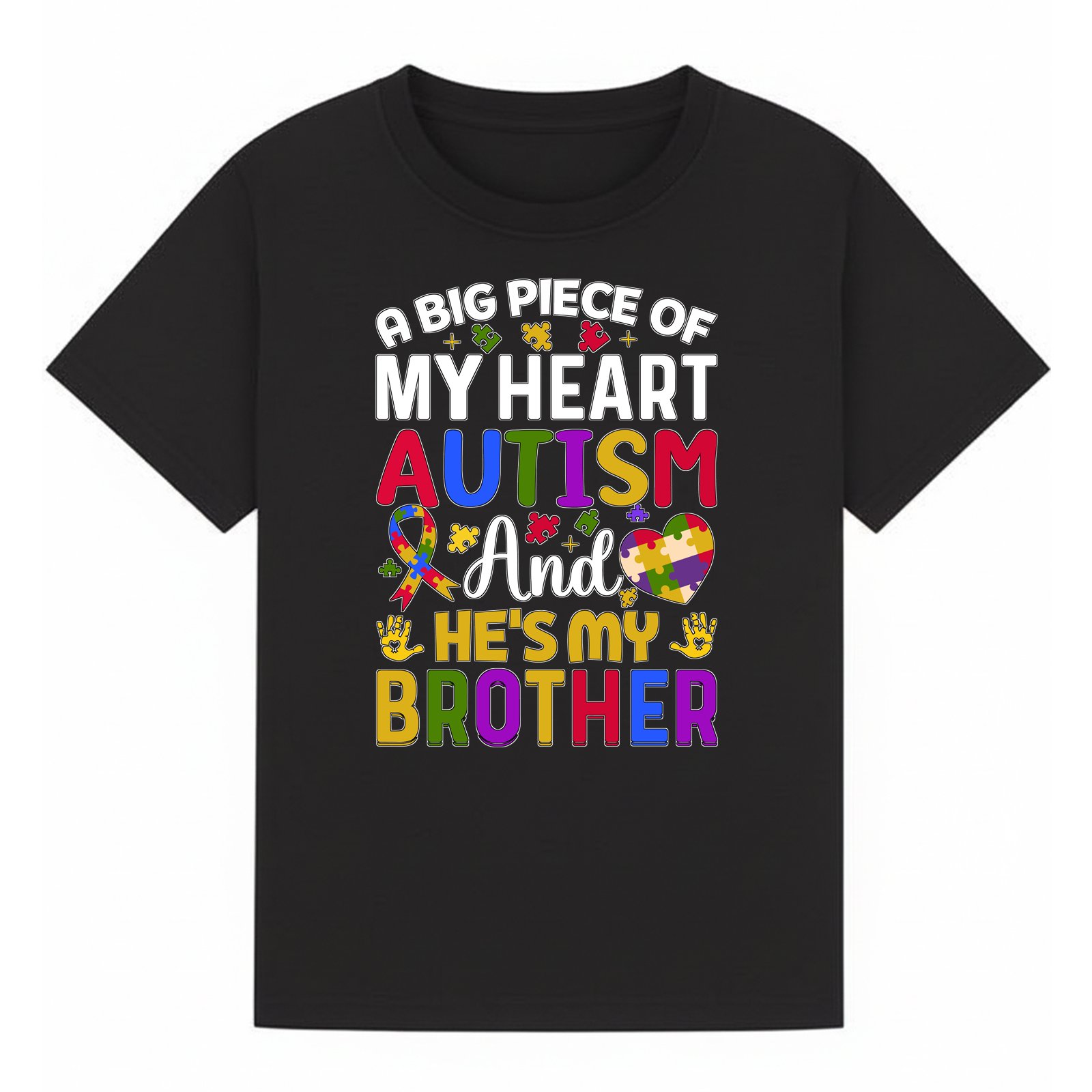 BGBRO18 artwork on black T-shirt