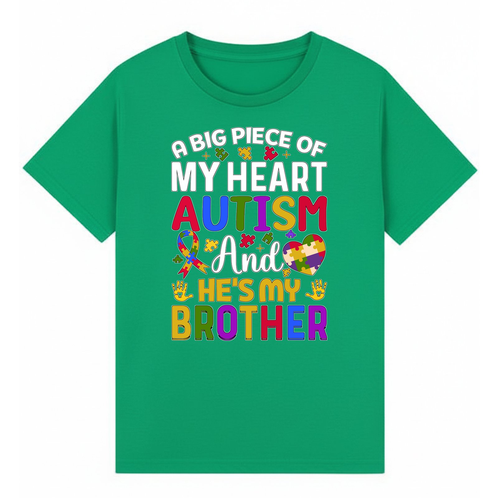 BGBRO18 artwork on irish green T-shirt