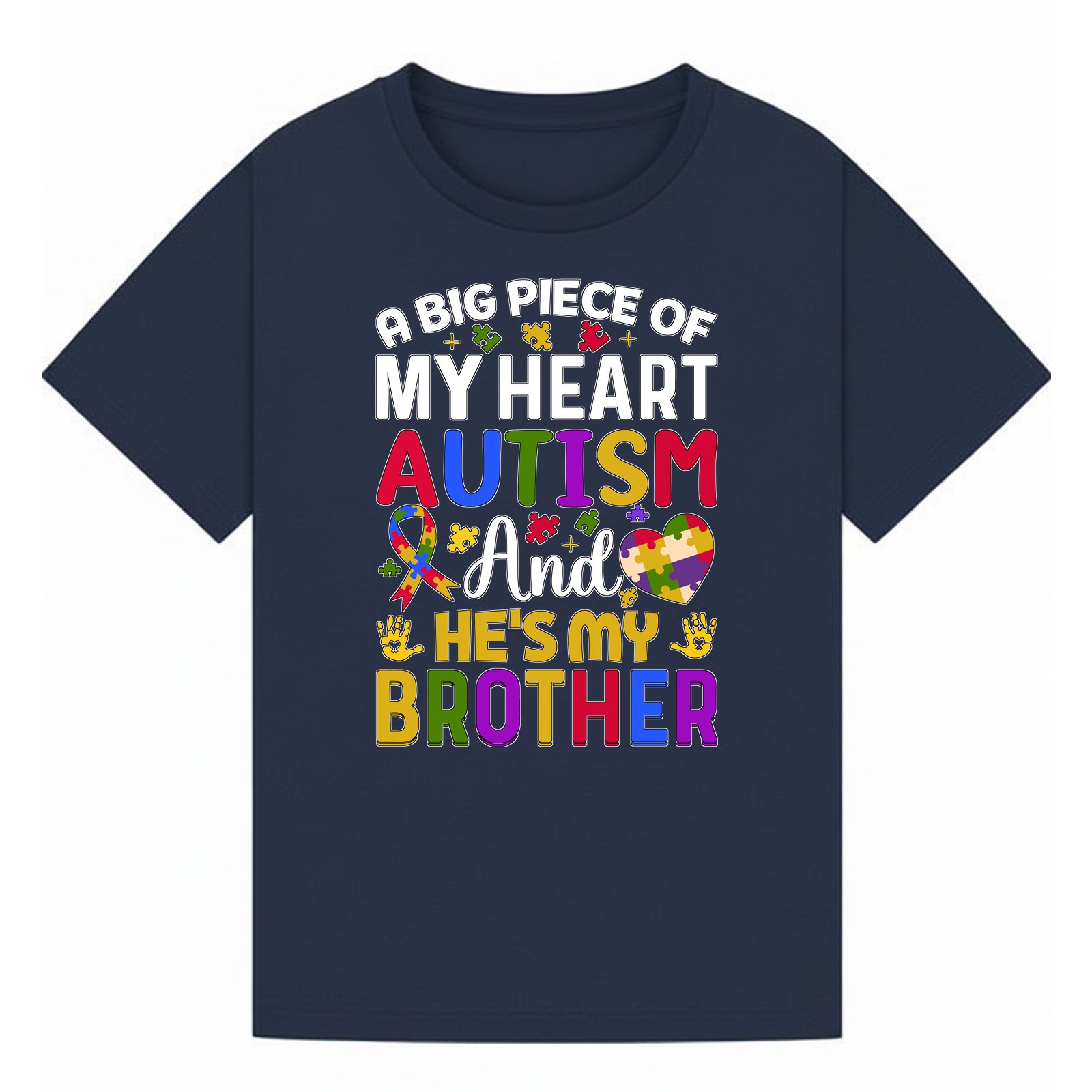 BGBRO18 artwork on navy T-shirt