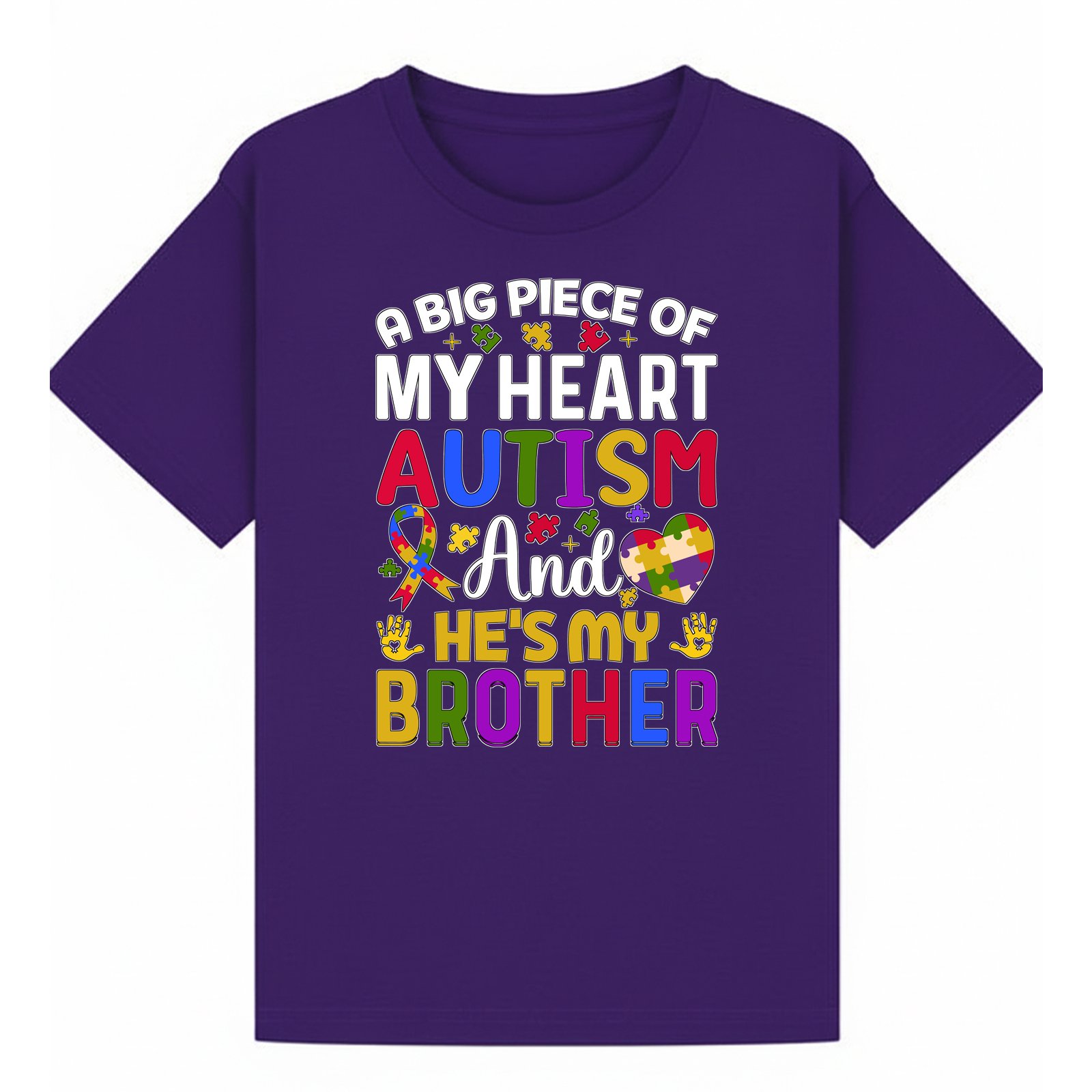 BGBRO18 artwork on purple T-shirt