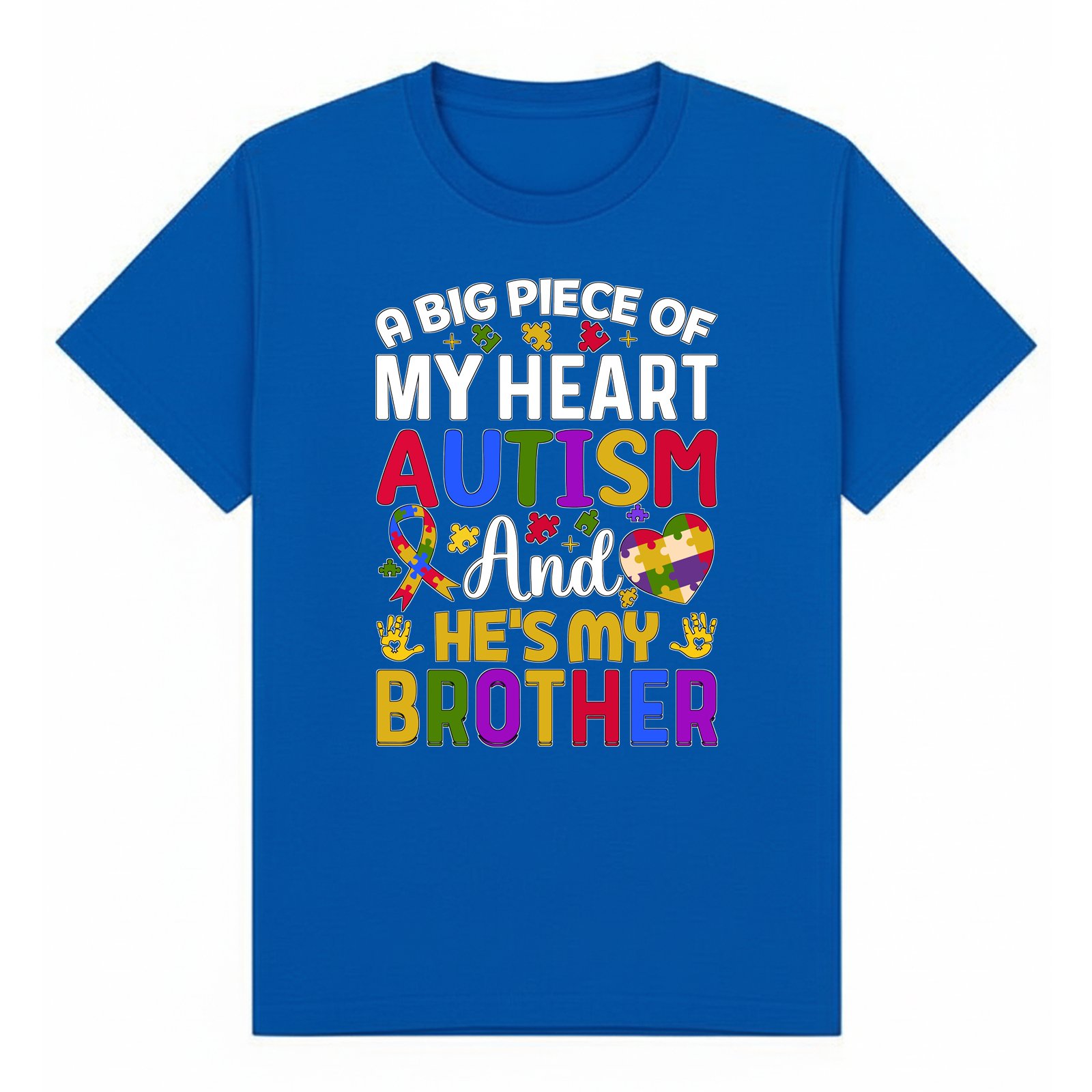 BGBRO18 artwork on royal T-shirt