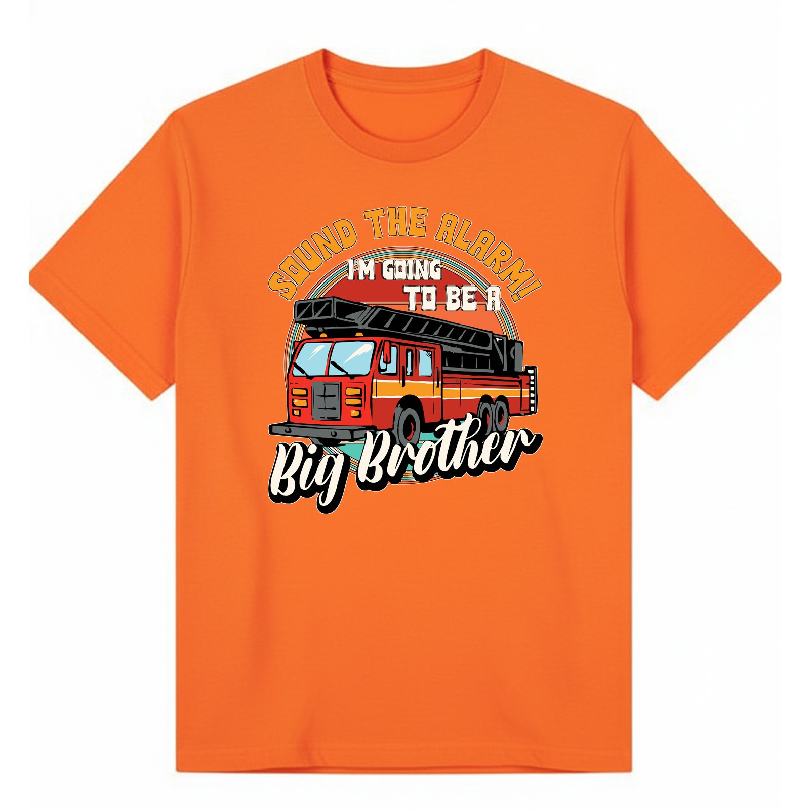 BGBRO19 artwork on orange T-shirt