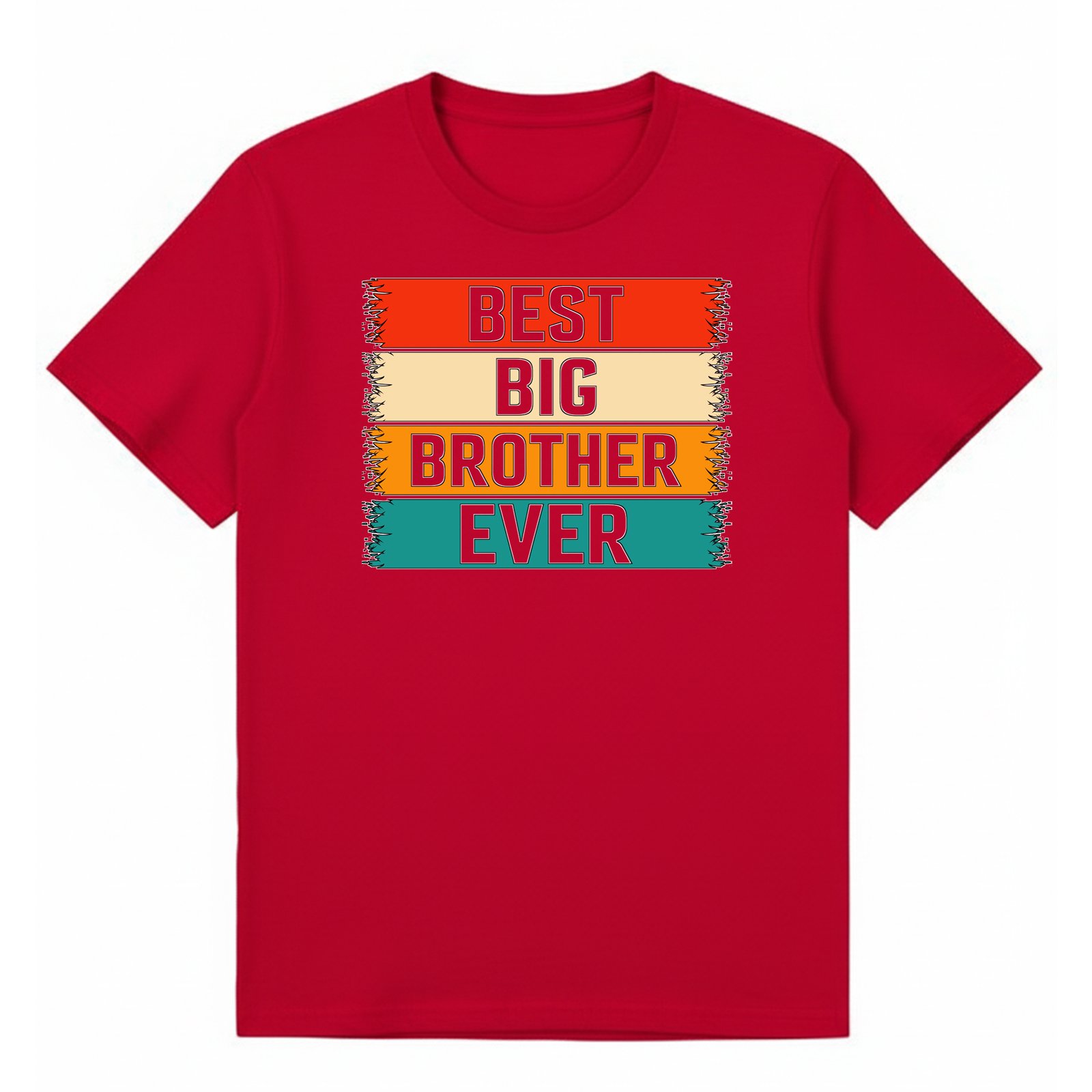 BGBRO20 artwork on red T-shirt