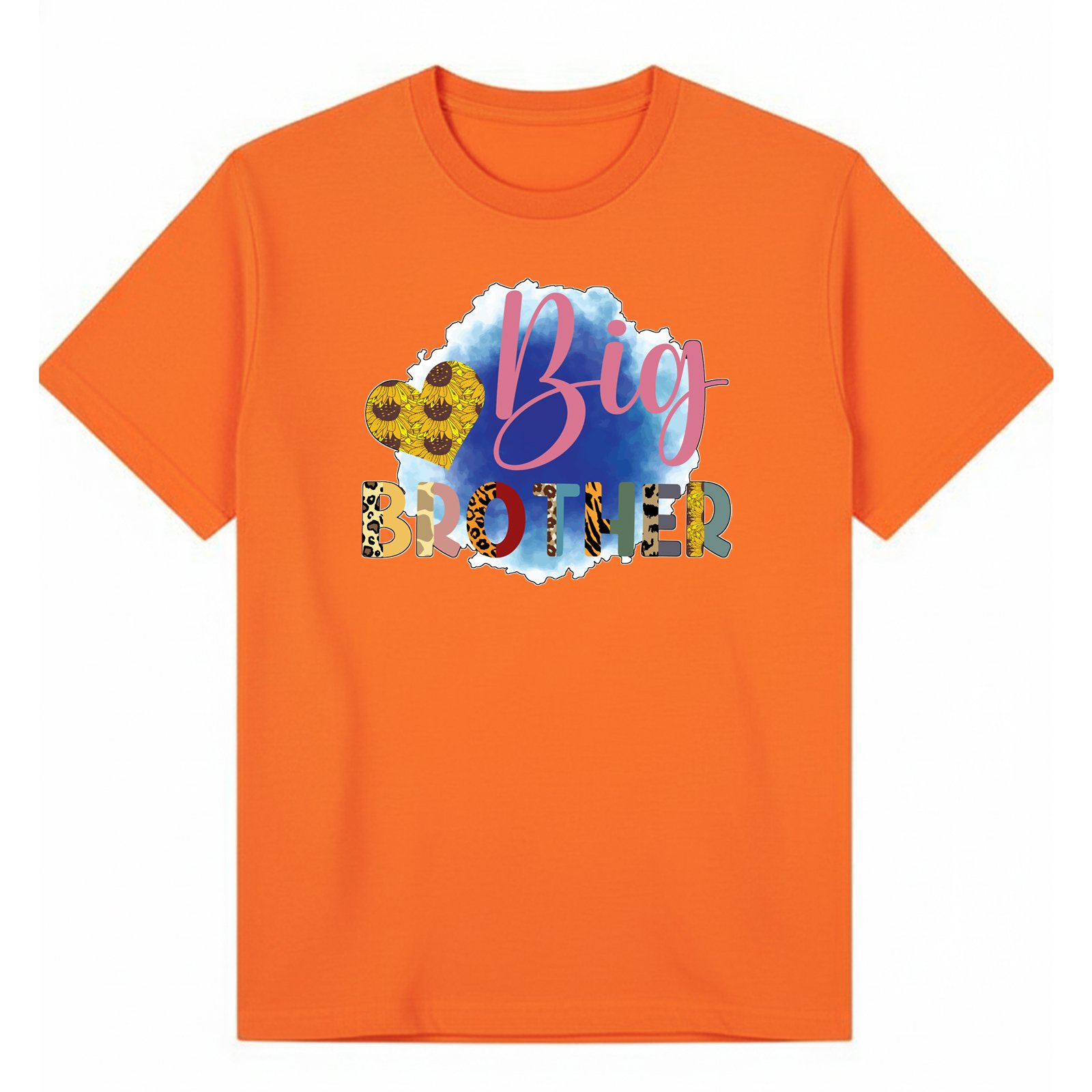 BGBRO22 artwork on orange T-shirt