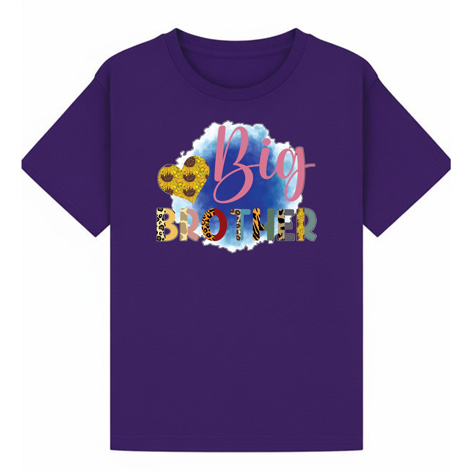 BGBRO22 artwork on purple T-shirt