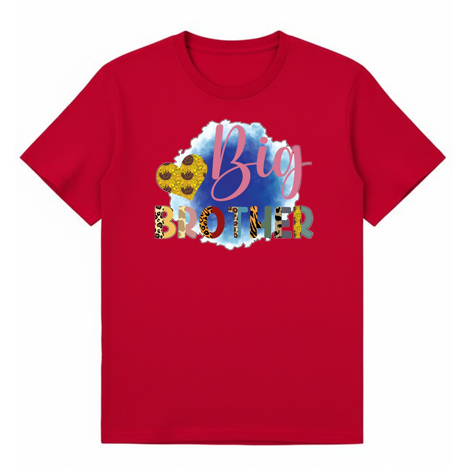 BGBRO22 artwork on red T-shirt