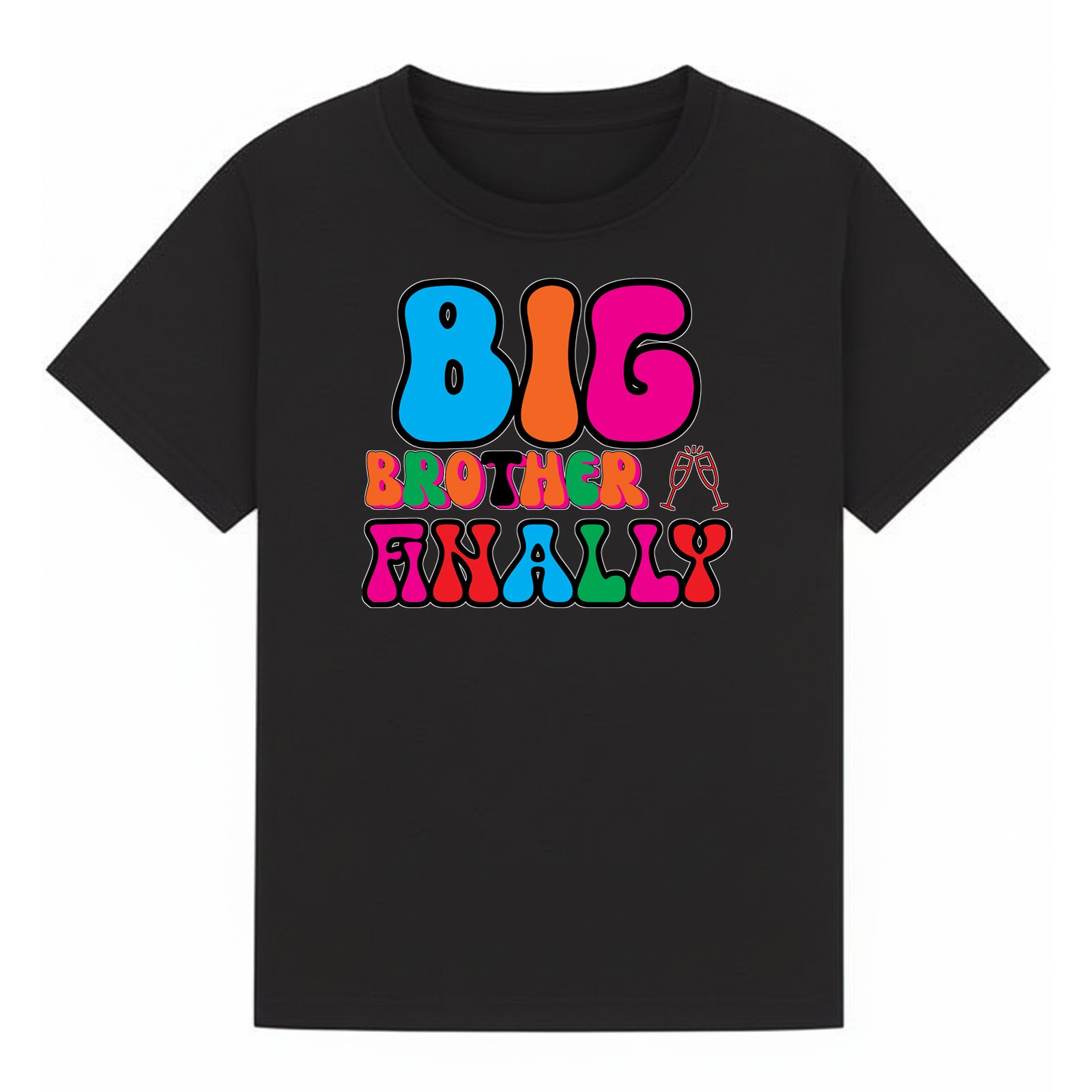 BGBRO23 artwork on black T-shirt