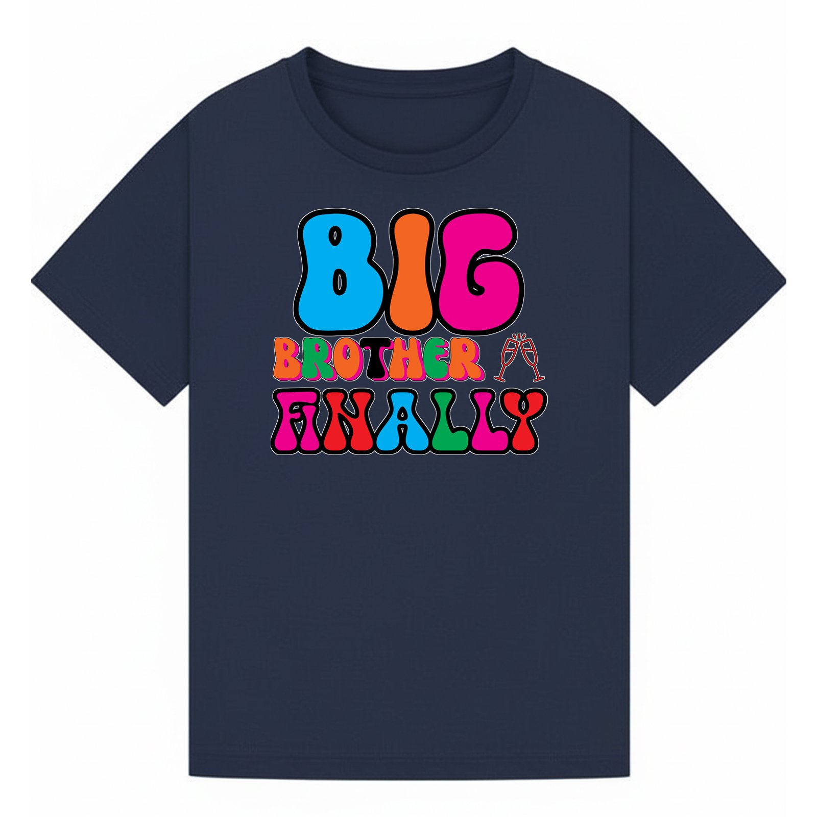 BGBRO23 artwork on navy T-shirt