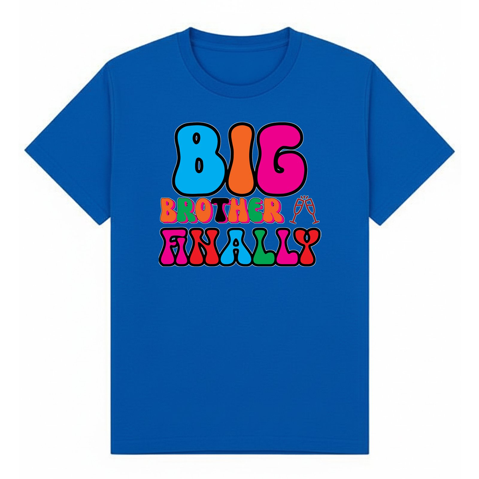 BGBRO23 artwork on royal T-shirt