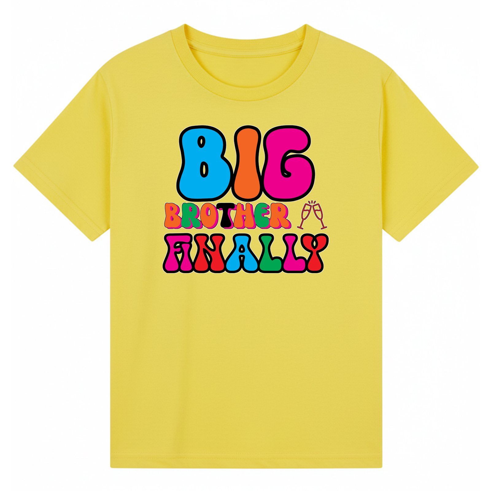BGBRO23 artwork on yellow T-shirt