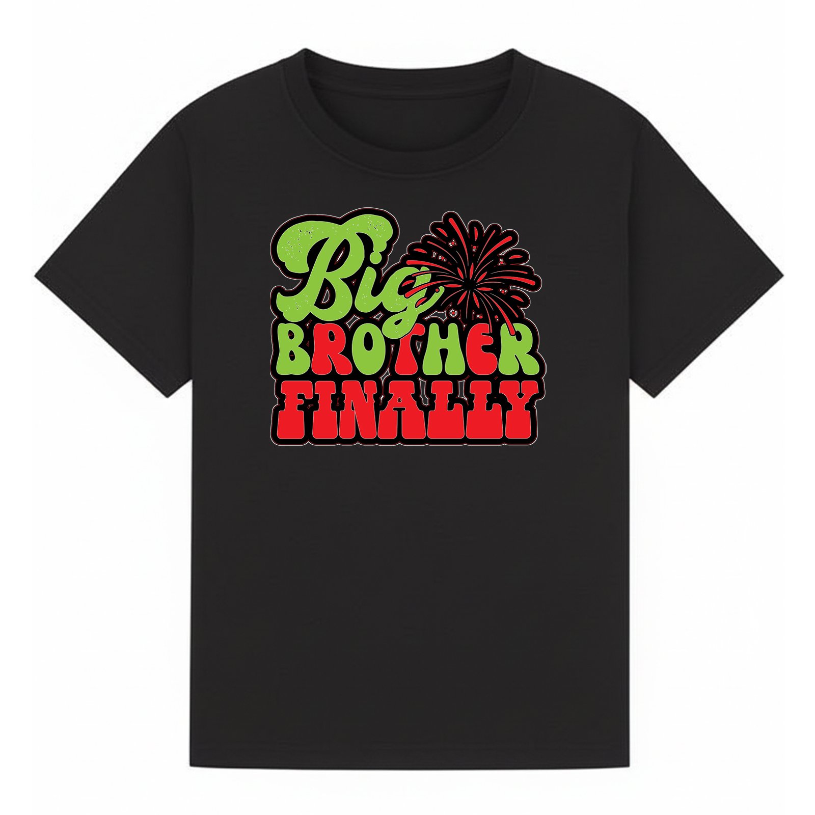 BGBRO24 artwork on black T-shirt
