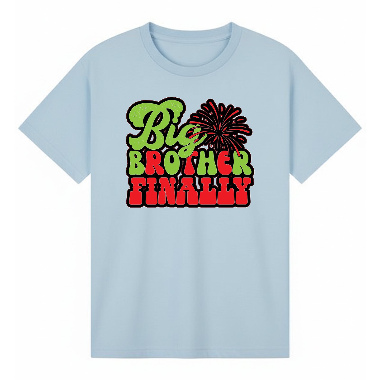 BGBRO24 artwork on light blue T-shirt