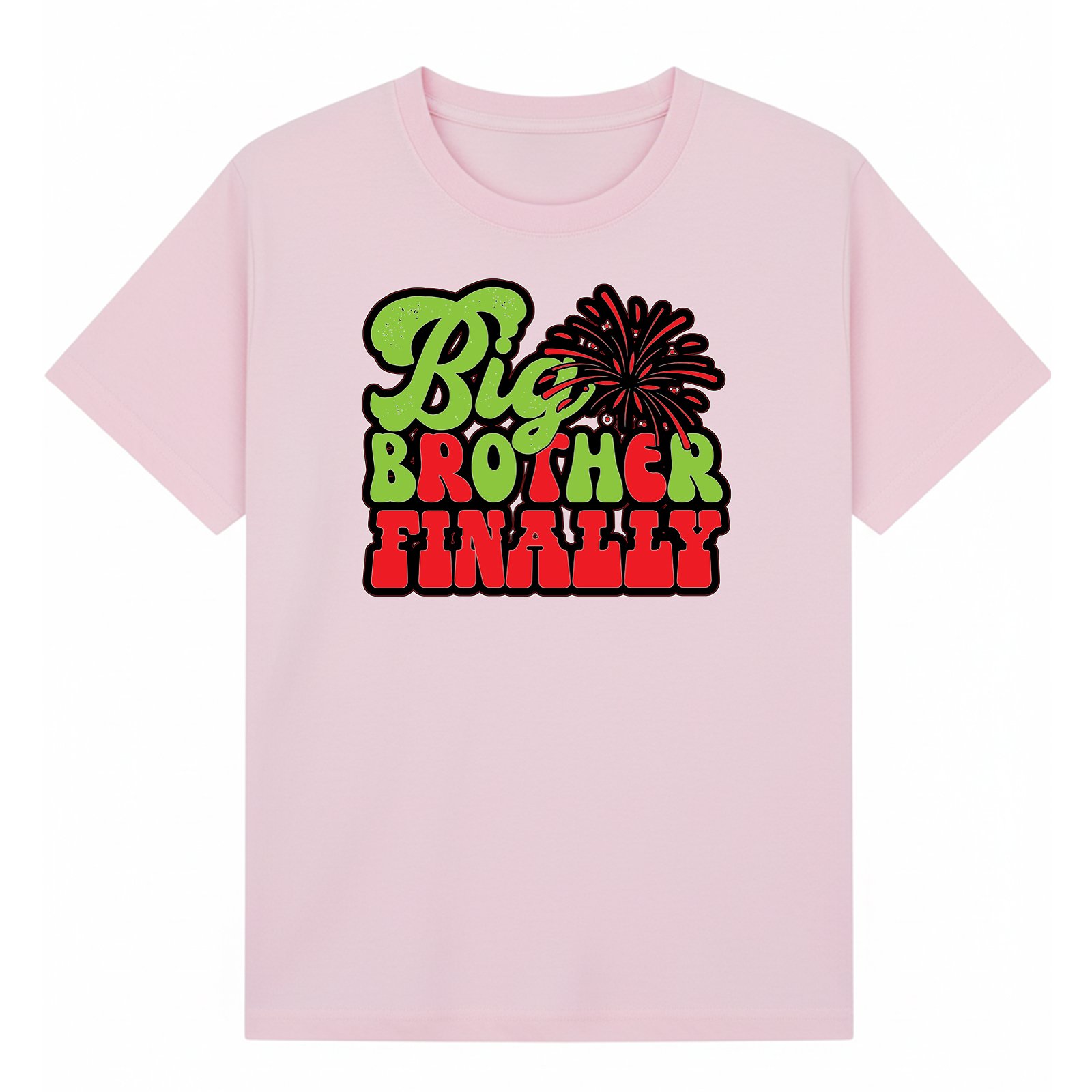 BGBRO24 artwork on light pink T-shirt
