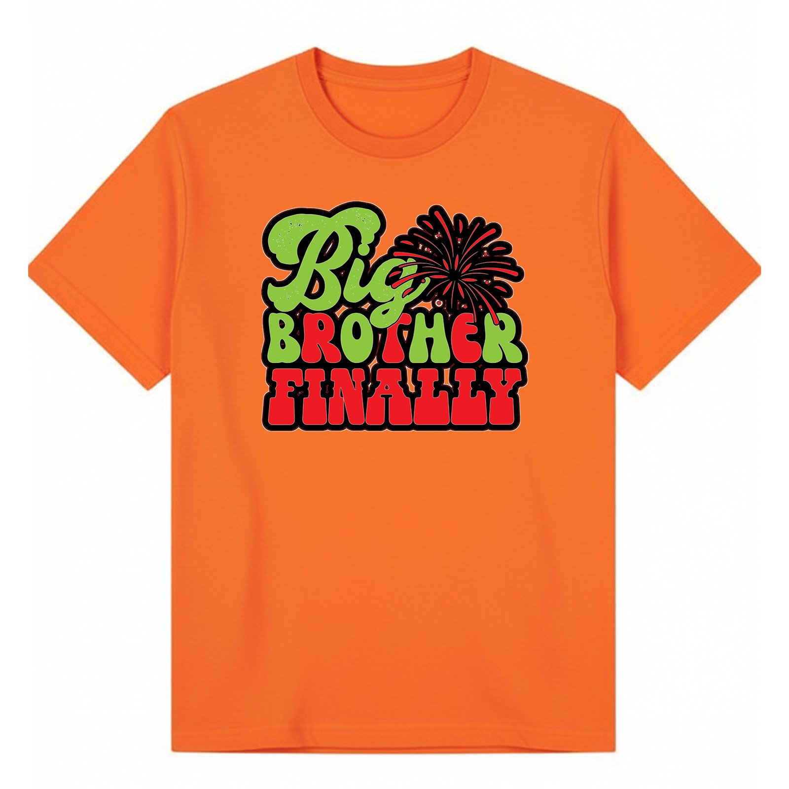 BGBRO24 artwork on orange T-shirt
