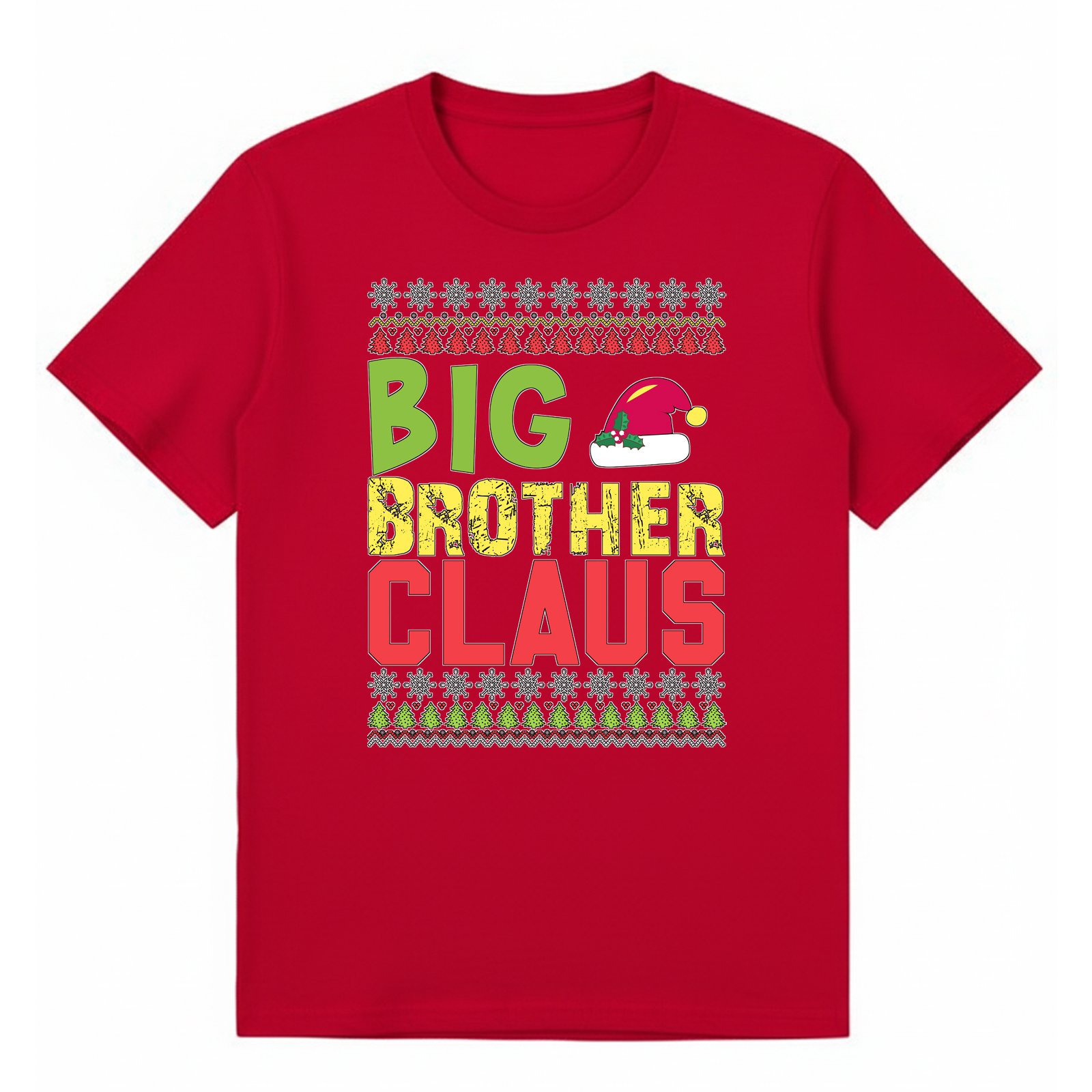 BGBRO27 artwork on red T-shirt