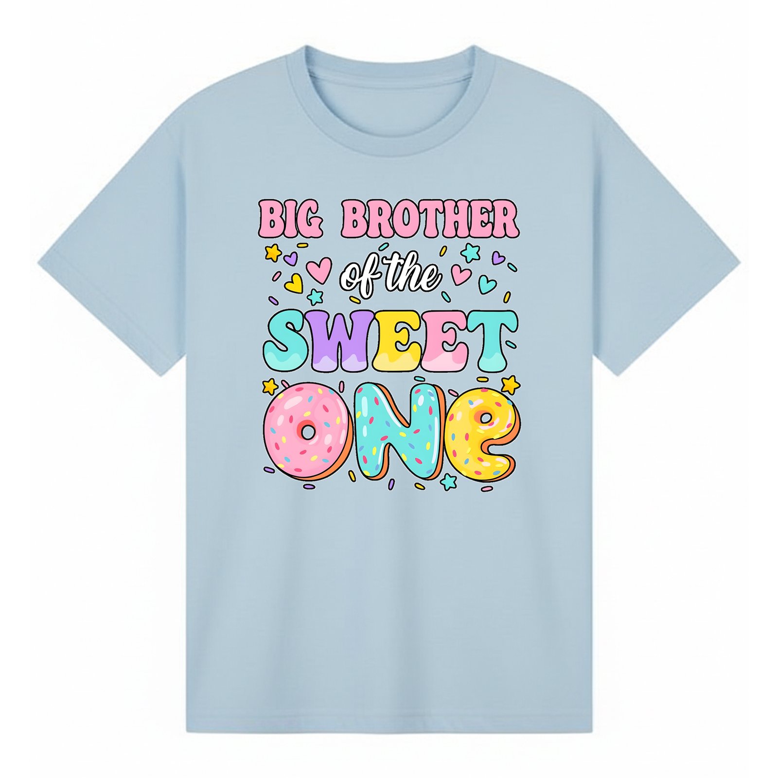 BGBRO28 artwork on light blue T-shirt