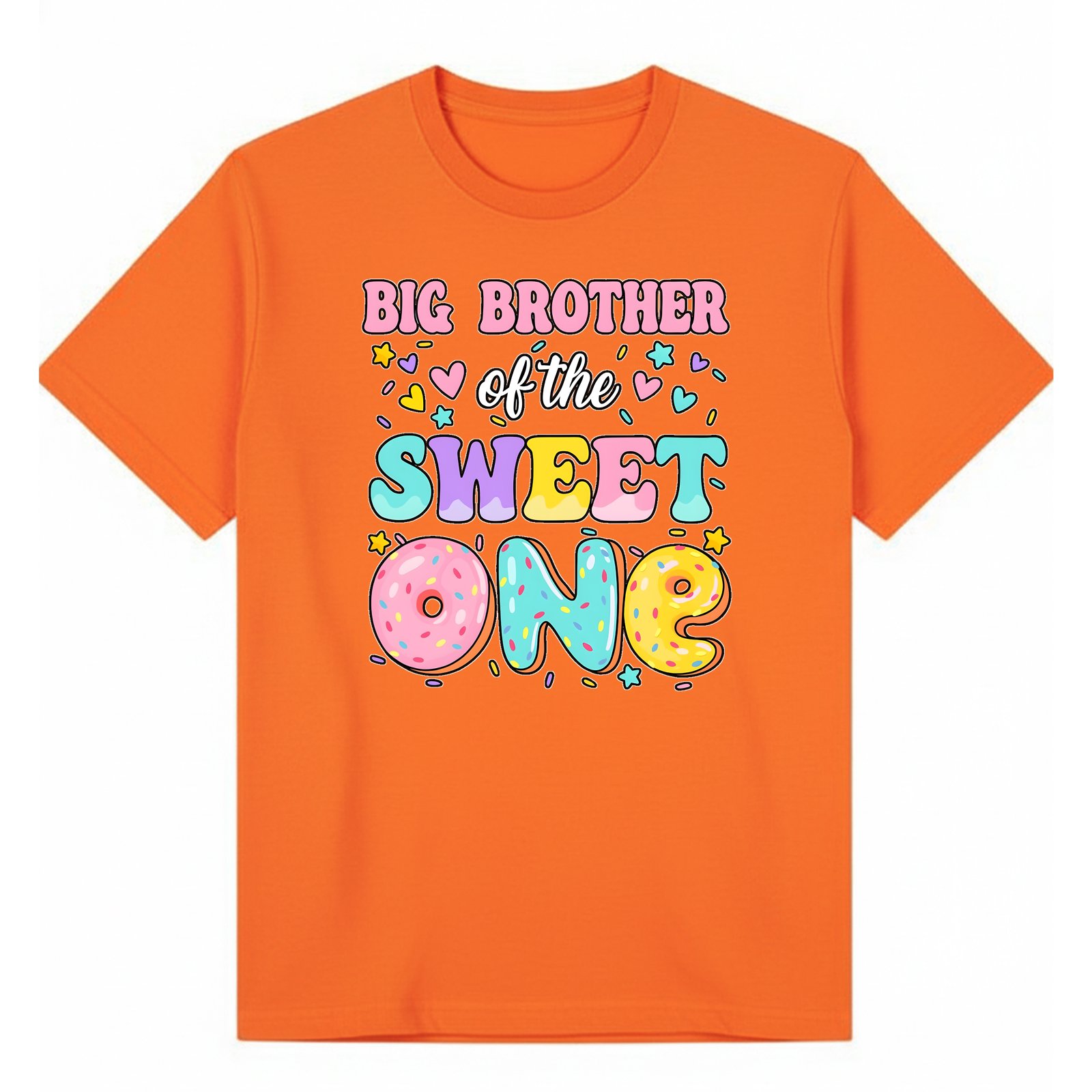 BGBRO28 artwork on orange T-shirt