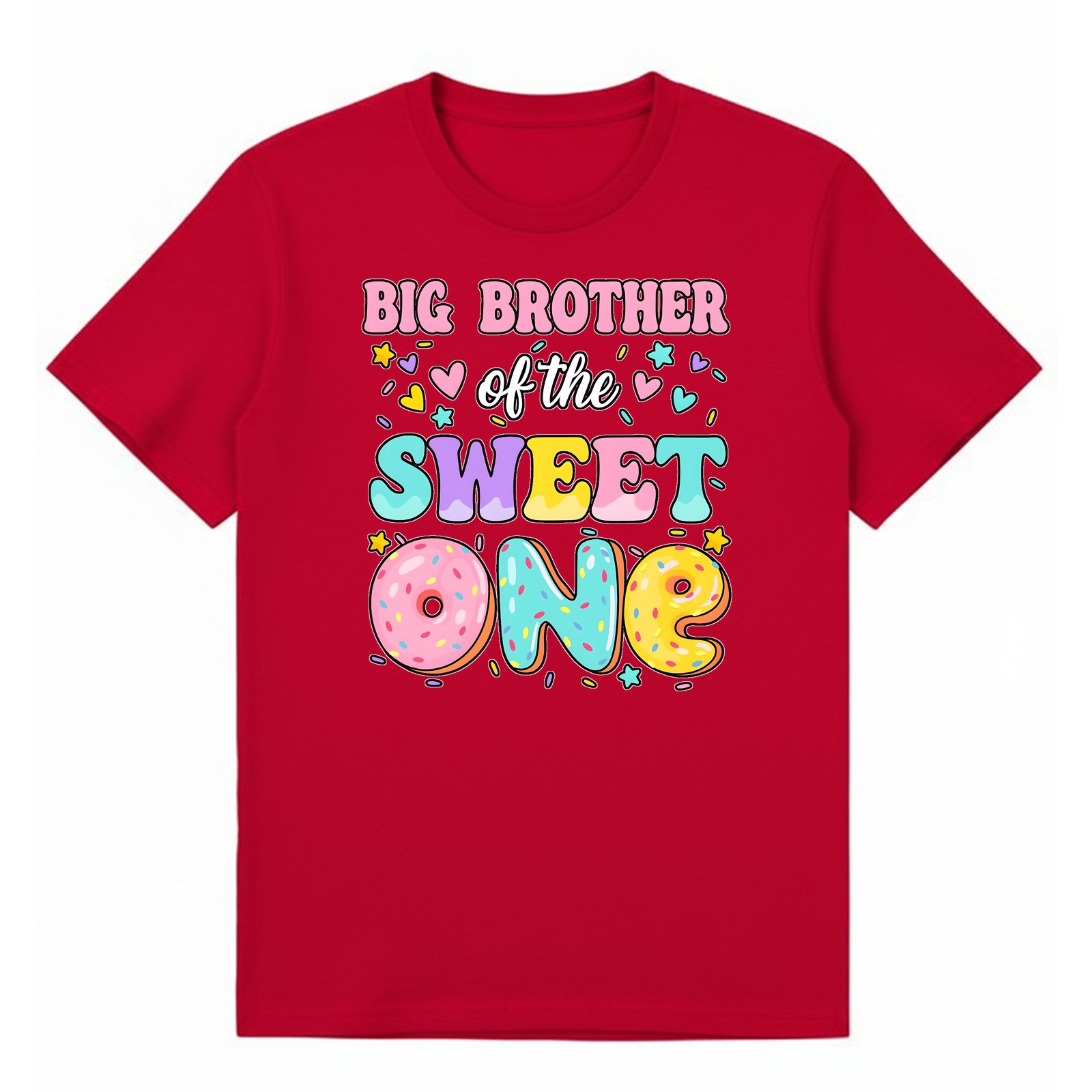 BGBRO28 artwork on red T-shirt