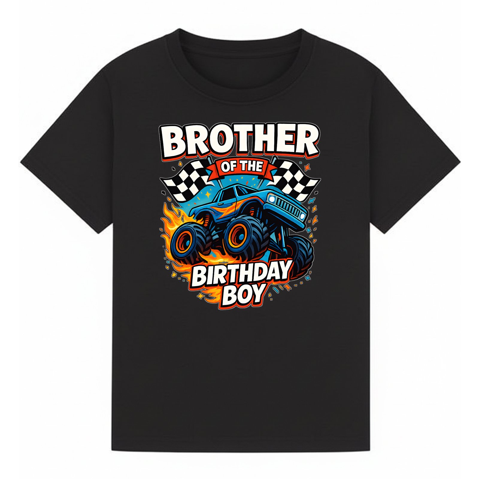 BGBRO29 artwork on black T-shirt