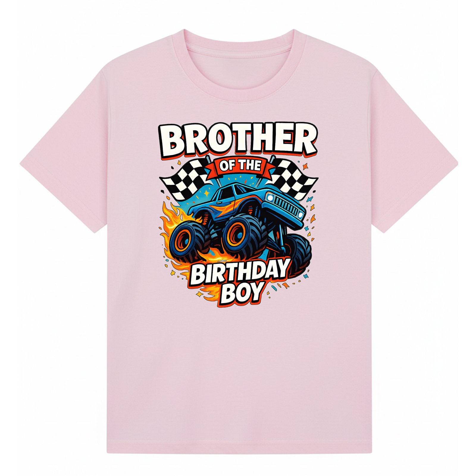 BGBRO29 artwork on light pink T-shirt