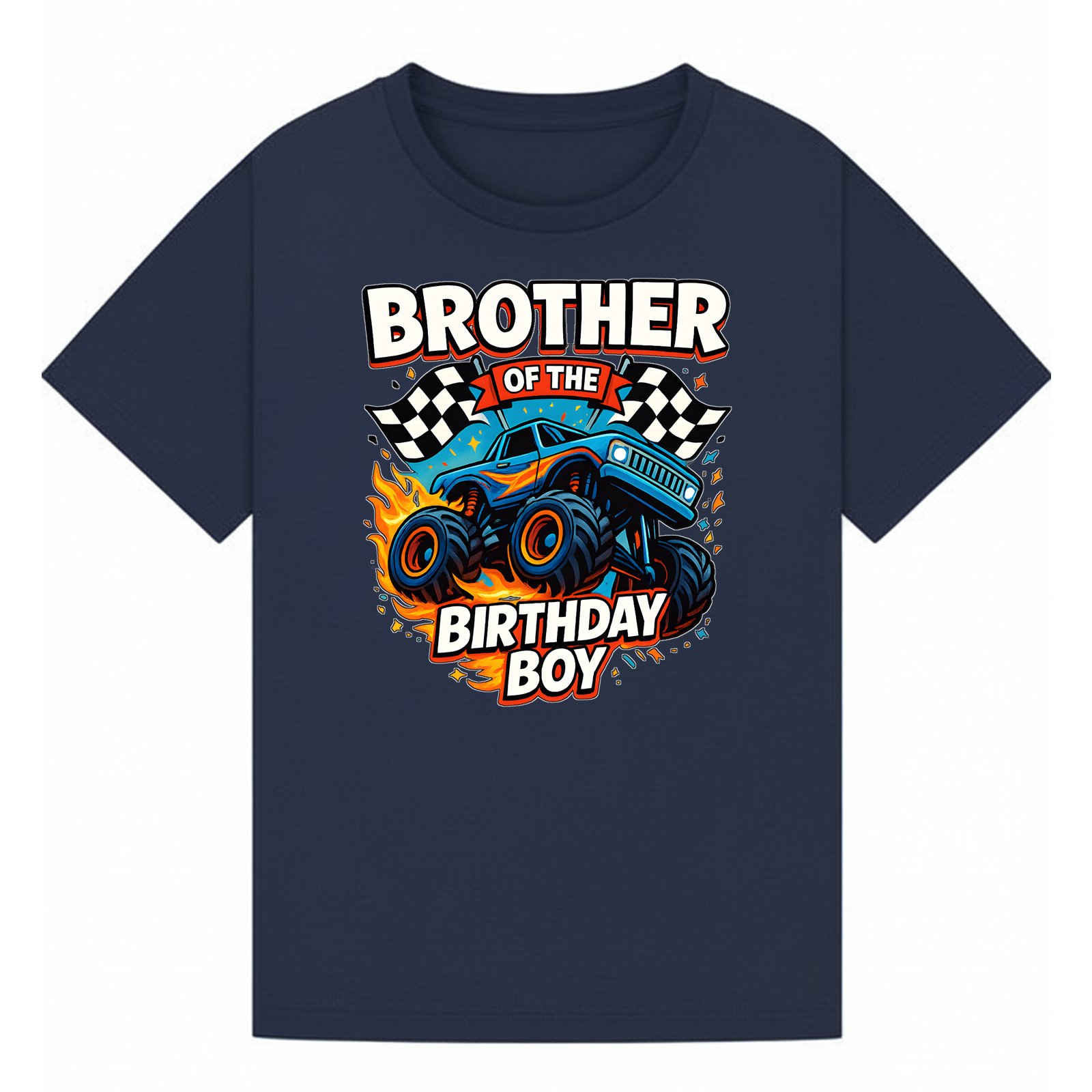 BGBRO29 artwork on navy T-shirt