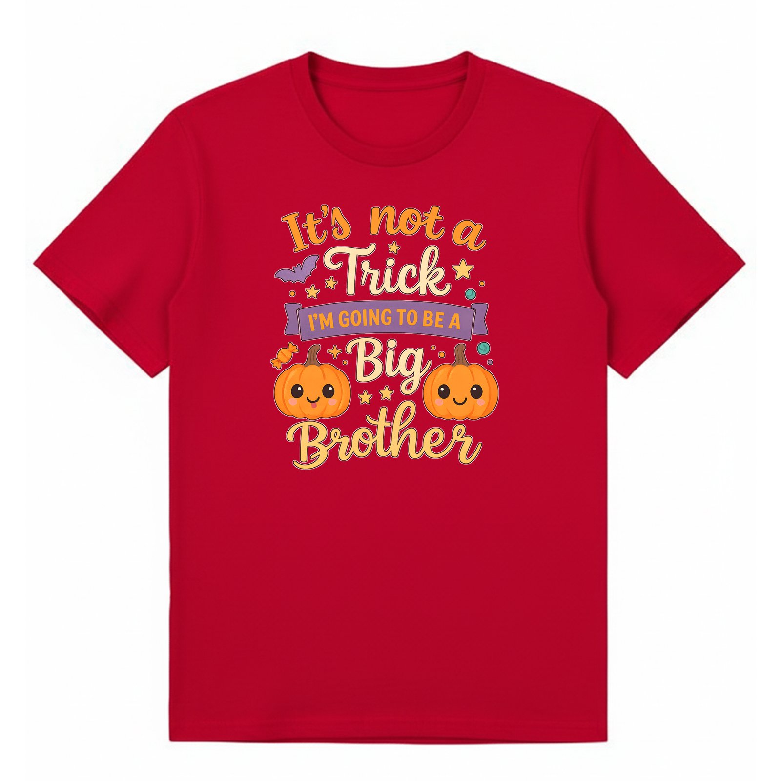 BGBRO31 artwork on red T-shirt