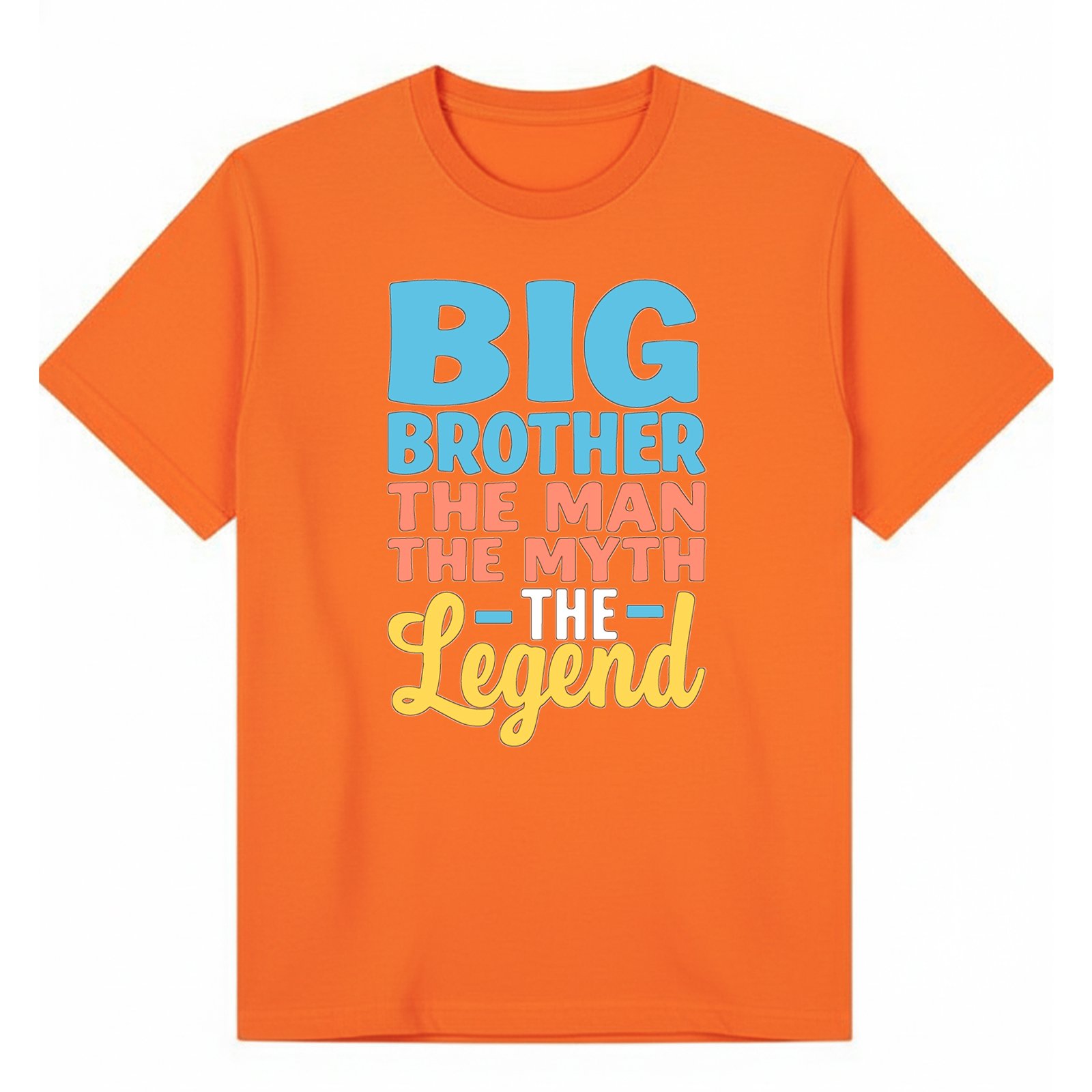 BGBRO32 artwork on orange T-shirt
