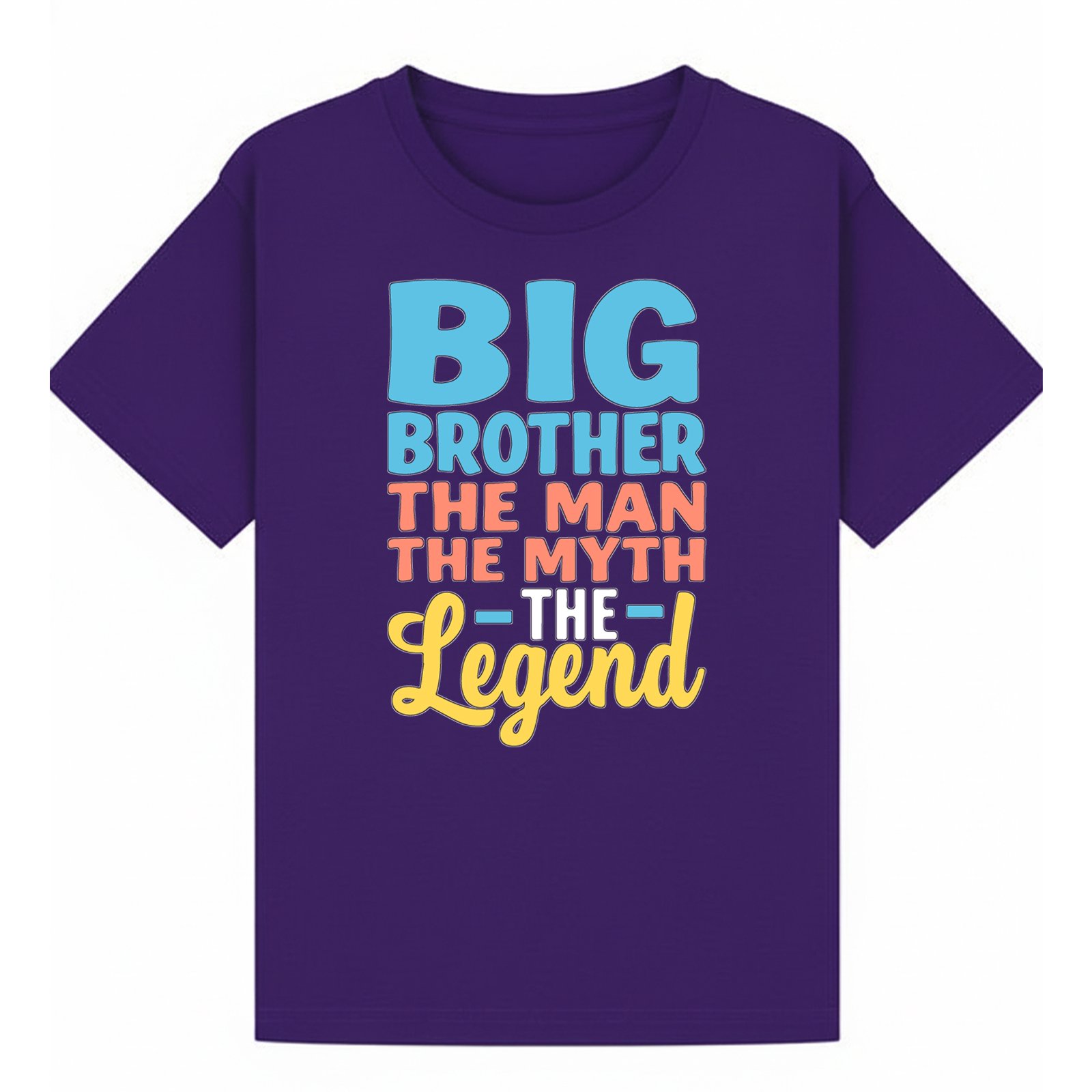 BGBRO32 artwork on purple T-shirt