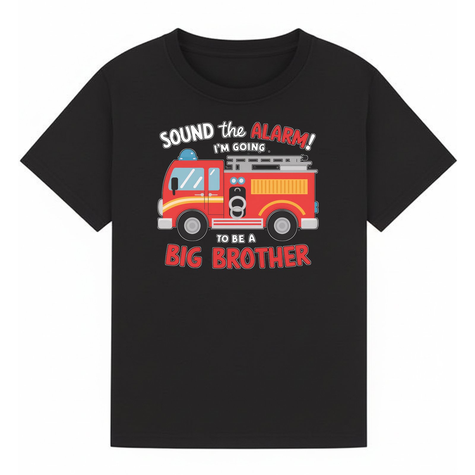 BGBRO33 artwork on black T-shirt